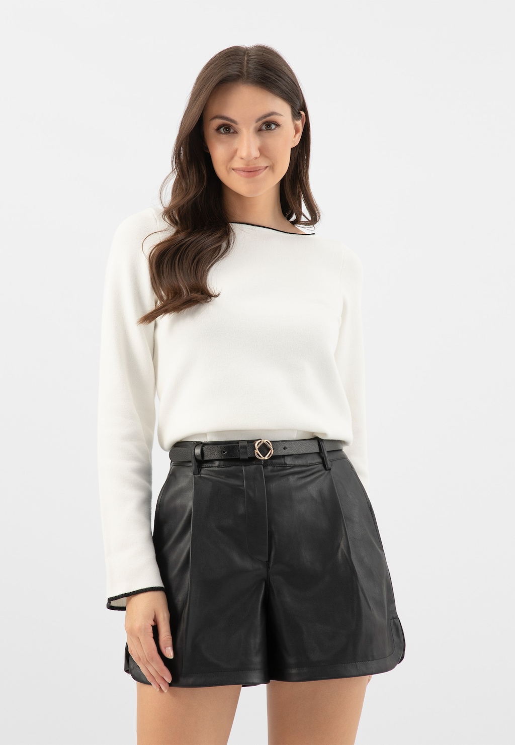 Dámsky kožený opasok s jedinečnou prackou 93058-51 Widok 1