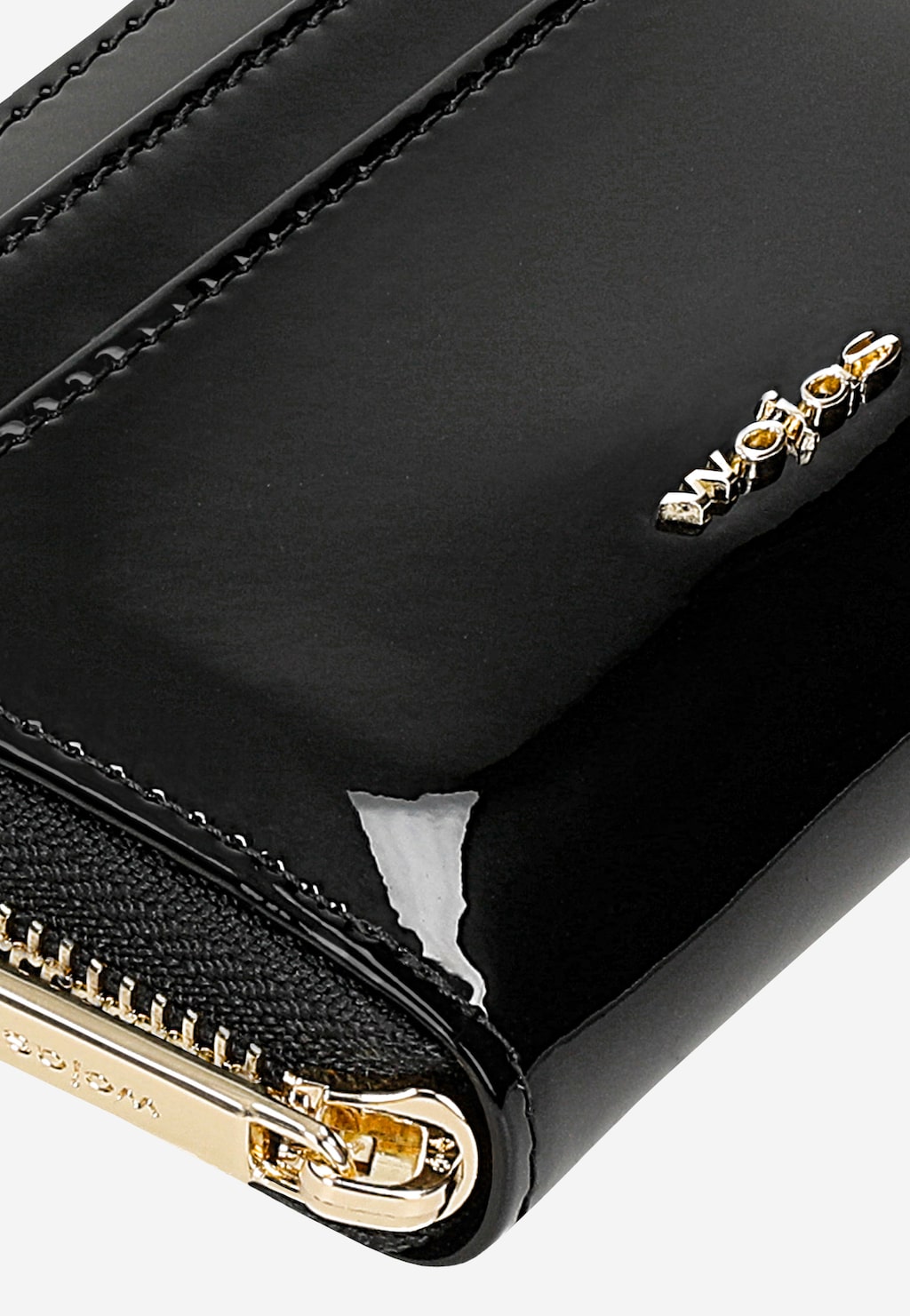 Malá černá lakovaná dámská peněženka 91093-31 Widok 6