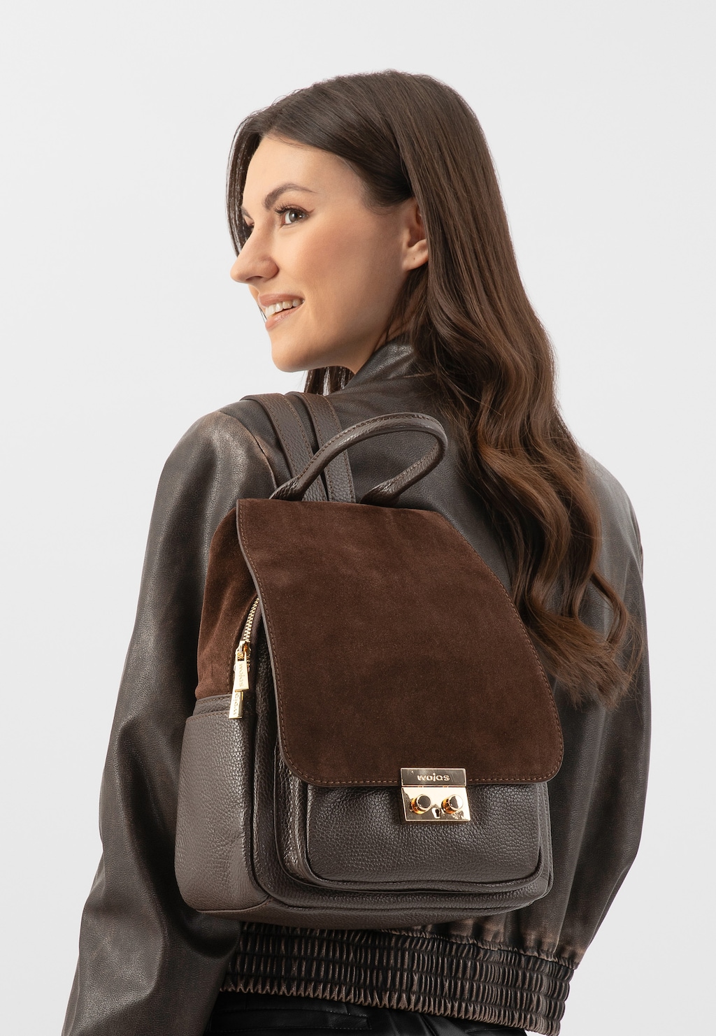 Plecak damski brązowy skórzany 80264-72 Widok 1