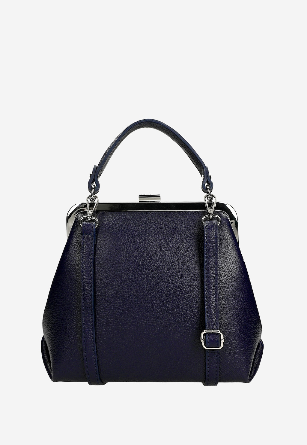 Kožená námořnická modrá kabelka typu frame bag 80257-56 Widok 4