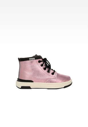 Dziewczęce trzewiki BARTEK w kolorze metalicznego różu