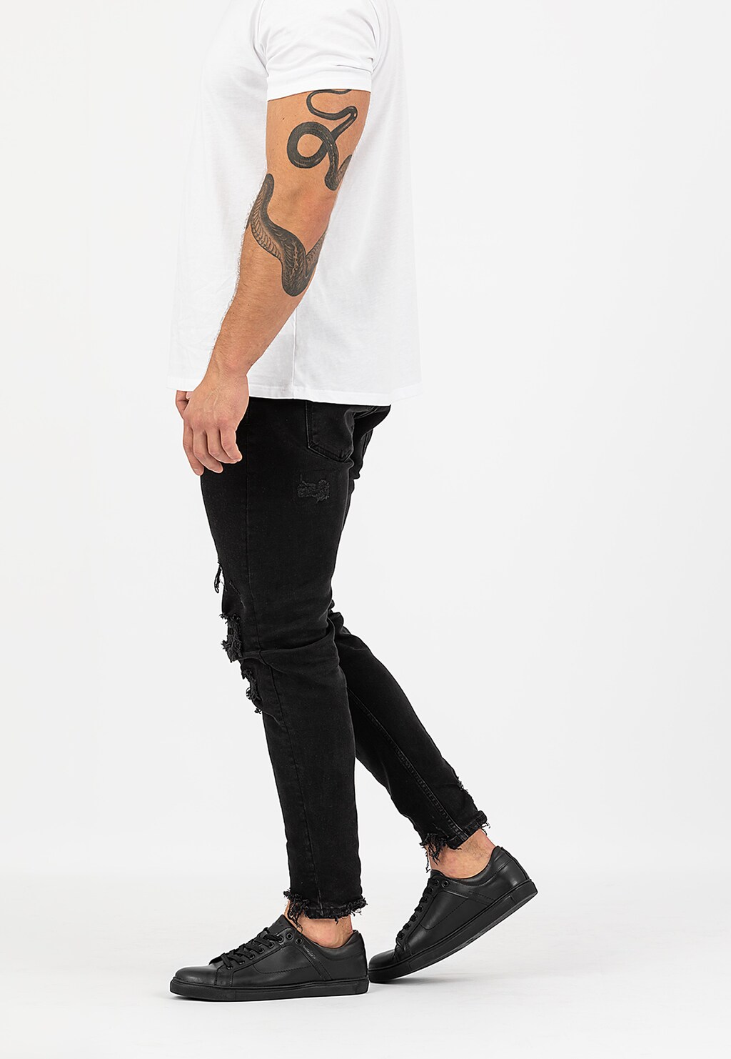 Czarne męskie półbuty 6046-51 Widok 1