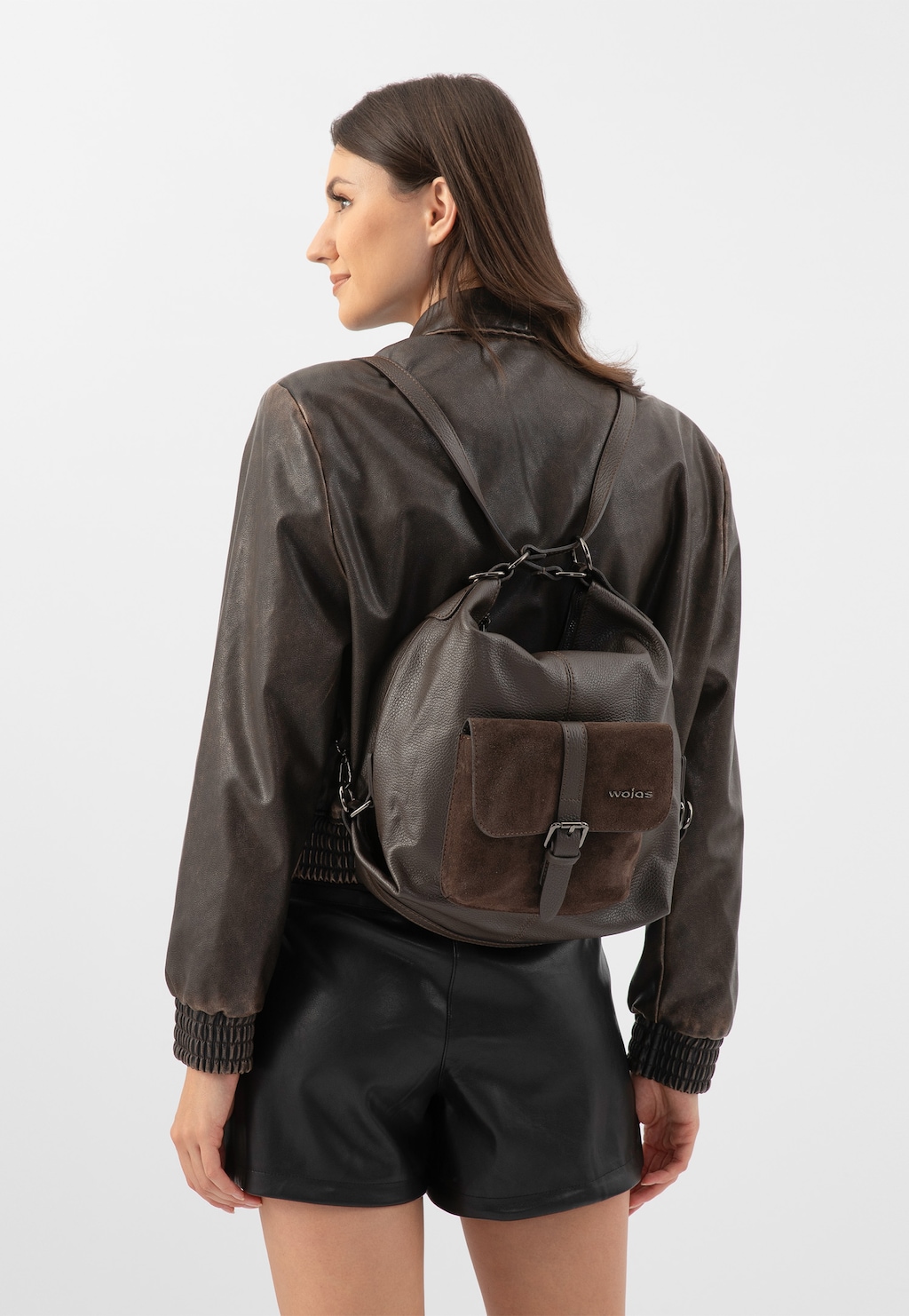 Tmavě hnědý batoh-kabelka 80021-72 Widok 10