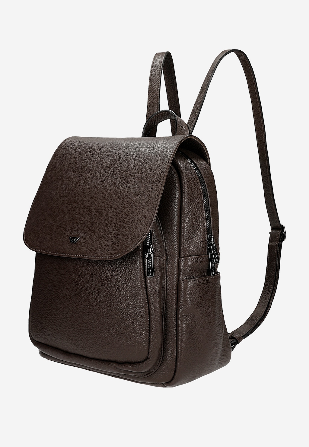 Tmavohnedý kožený mestský batoh 80082-52 Widok 3