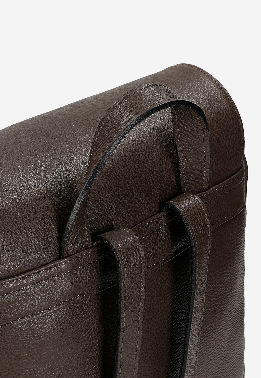 Tmavohnedý kožený mestský batoh 80082-52 Widok 7