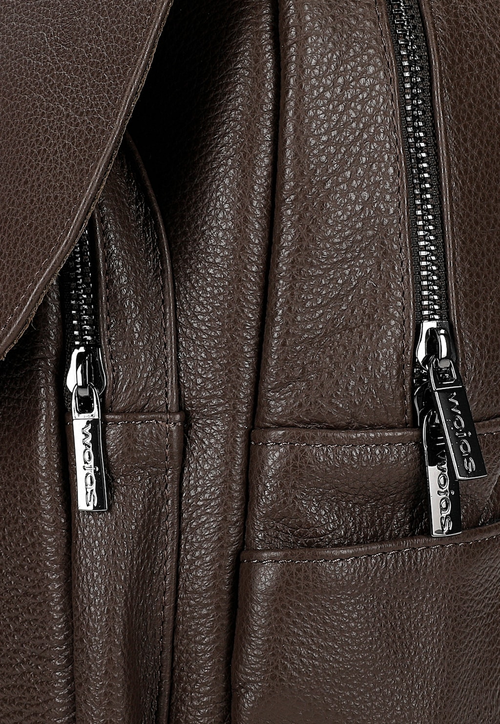 Tmavohnedý kožený mestský batoh 80082-52 Widok 8