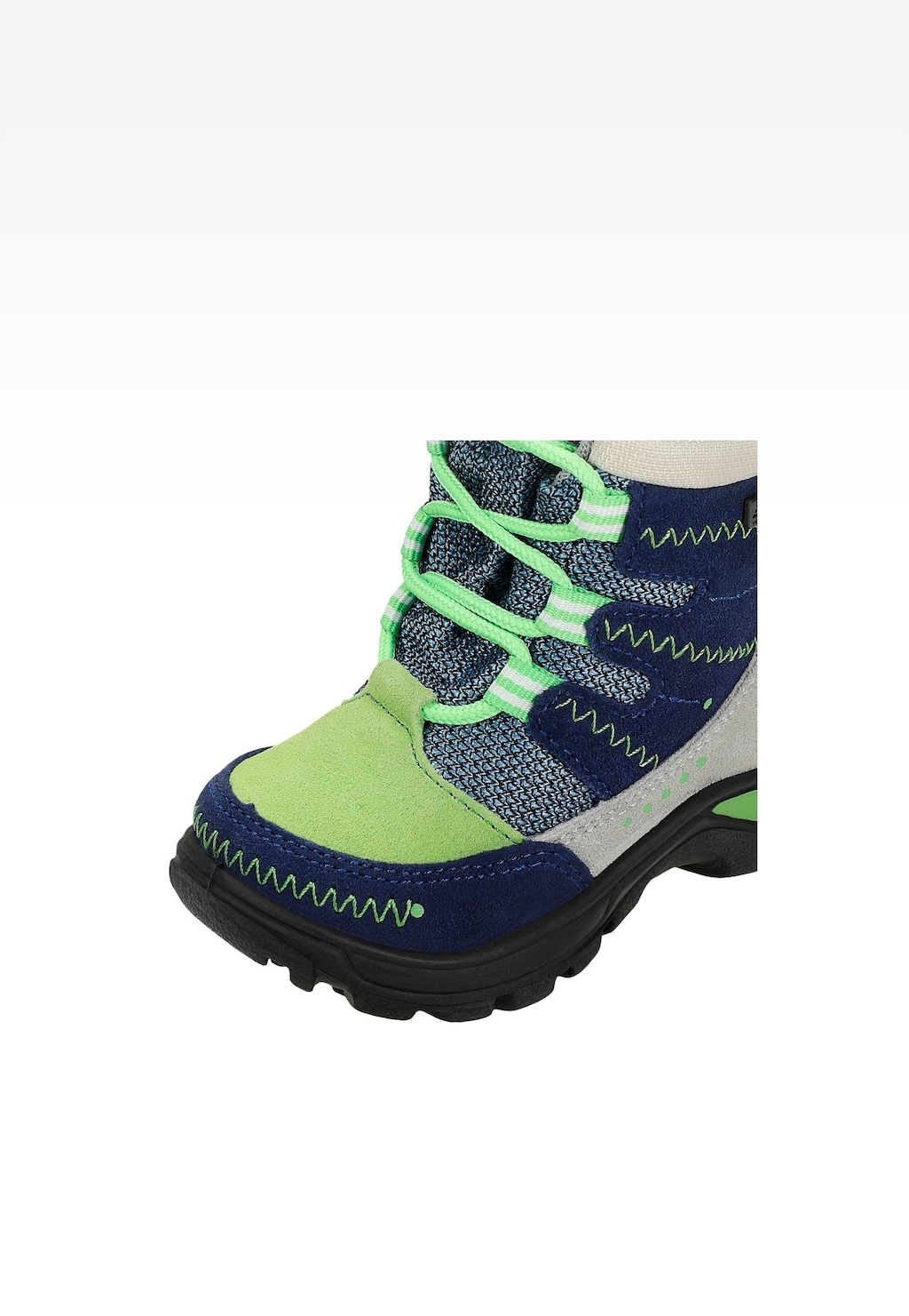 Šedo-tmavomodro-zelené zimné polokozačky BARTEK T-51579/34 Widok 7