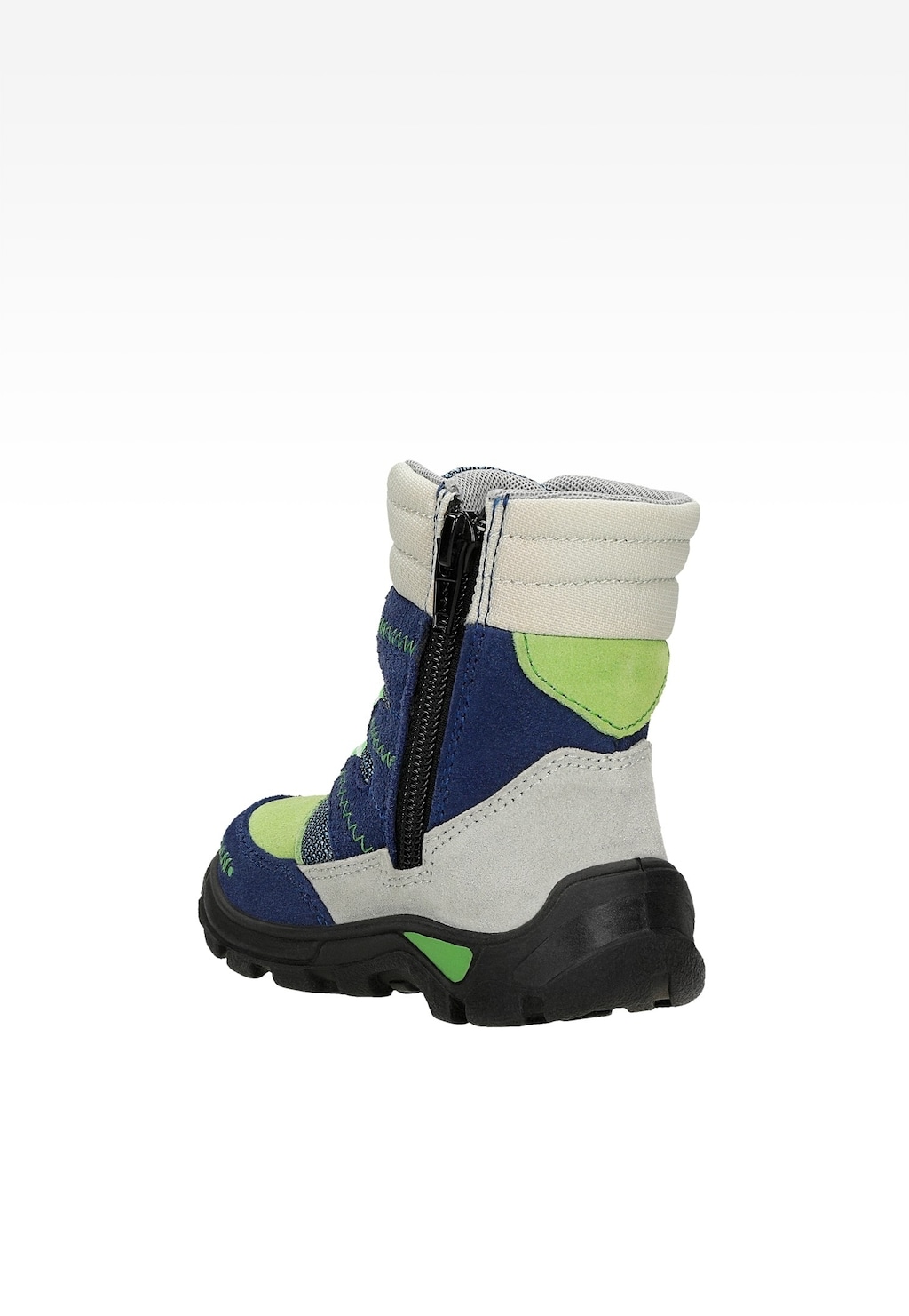 Šedo-tmavomodro-zelené zimné polokozačky BARTEK T-51579/34 Widok 3