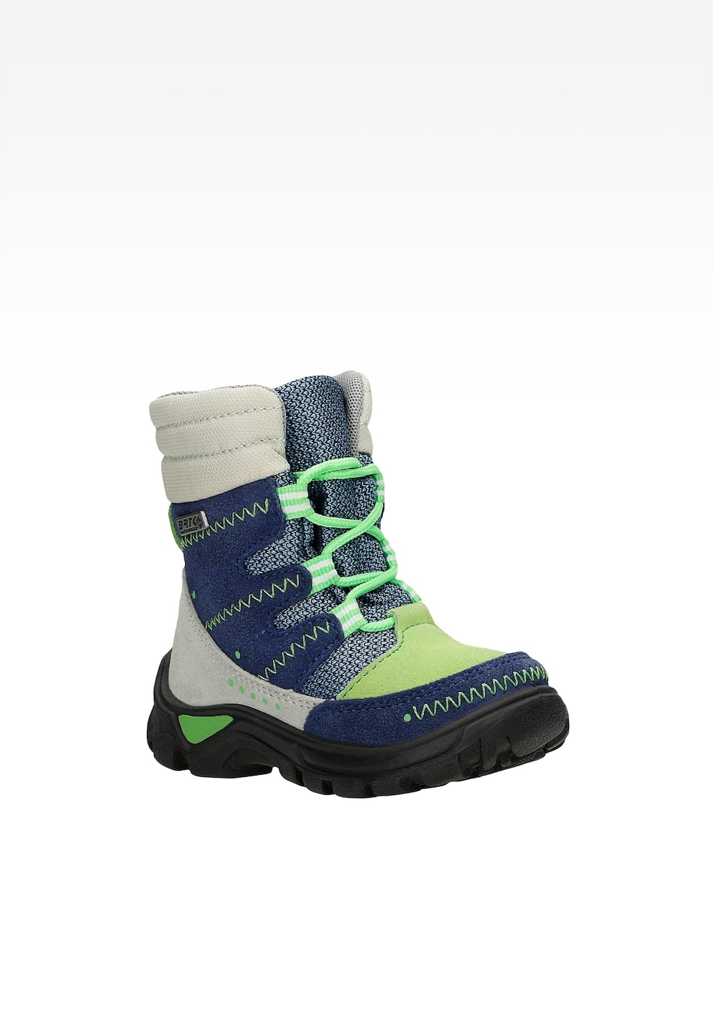 Šedo-tmavomodro-zelené zimné polokozačky BARTEK T-51579/34 Widok 2
