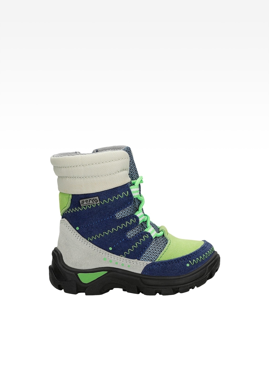 Šedo-tmavomodro-zelené zimné polokozačky BARTEK T-51579/34 Widok 1
