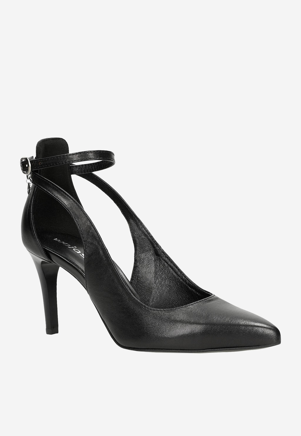 Čierne dámske elegantné lodičky so zapínam okolo členku 35018-51 Widok 3