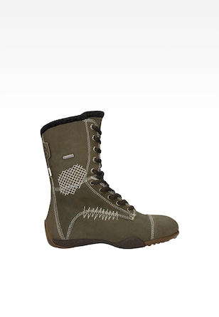 Zielone ocieplane kozaki BARTEK na brązowej podeszwie T-97317/5J5