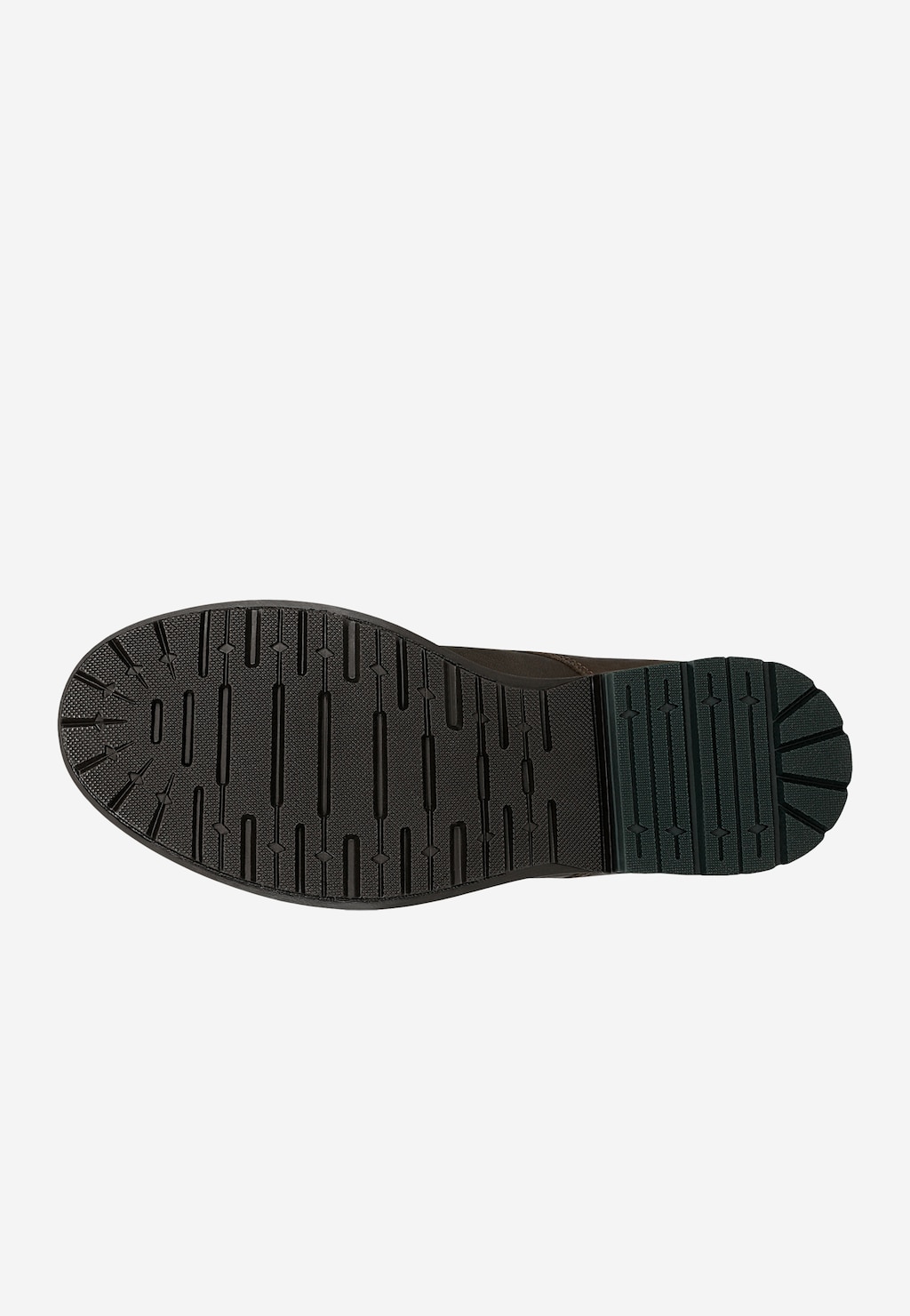 Pánské kotníkové boty z hladké hnědé kůže a veluru 24033-72 Widok 6