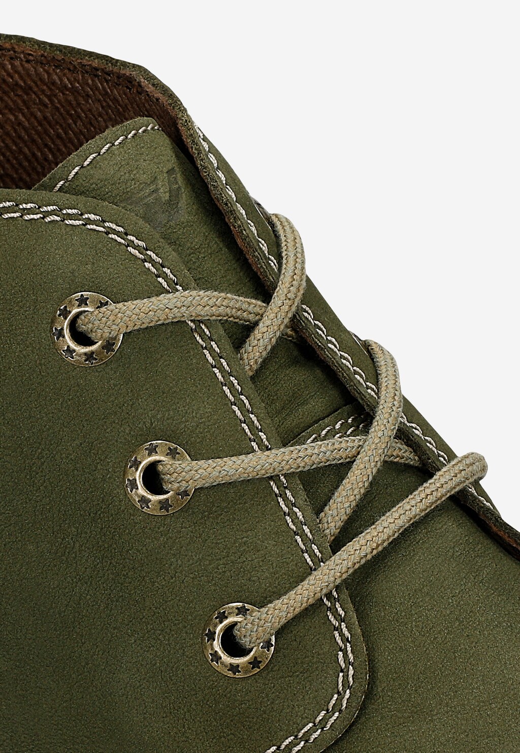 Zelené chukka boty na hnědé podrážce 1200-07 Widok 6