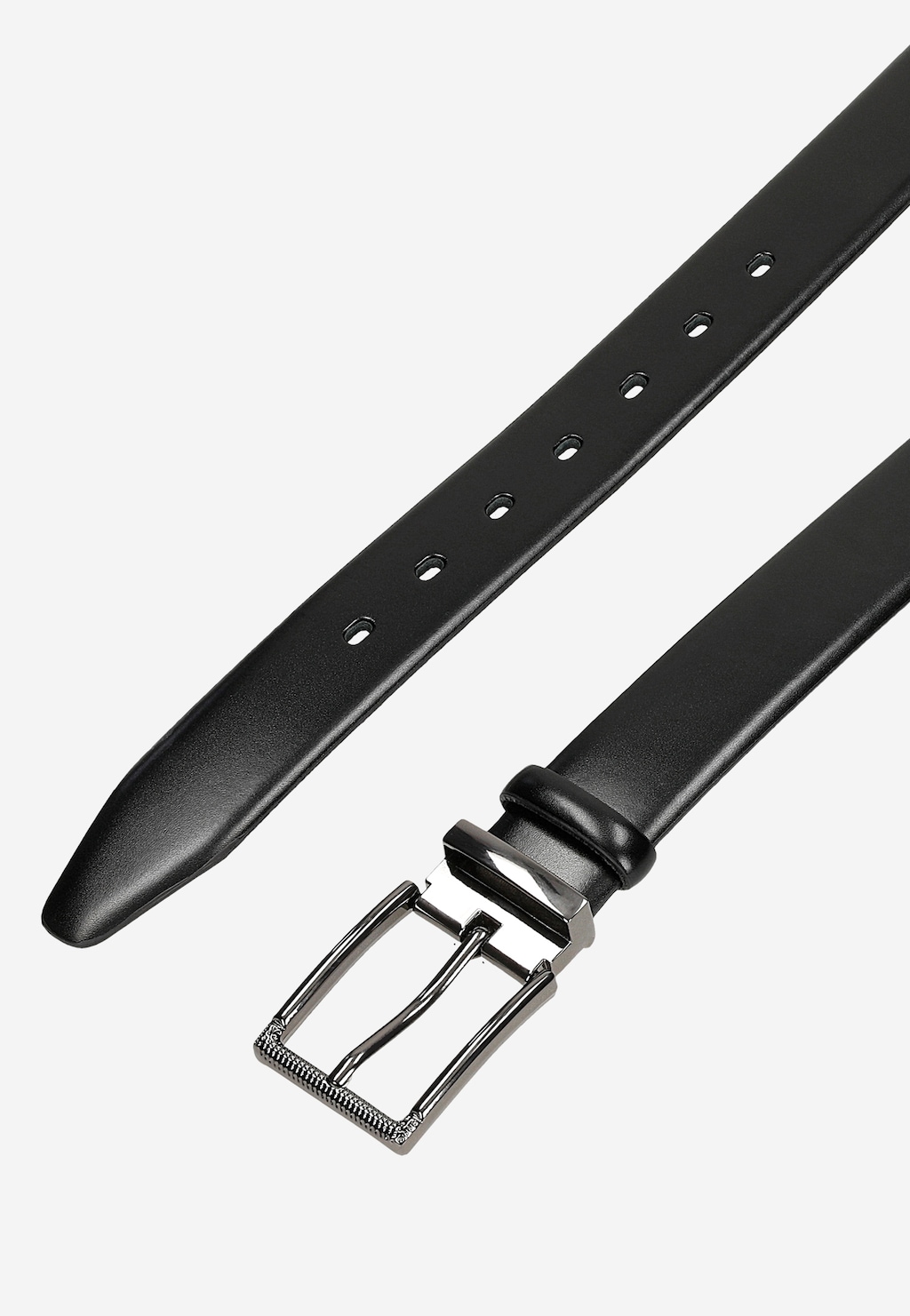 Čierny klasický pánsky opasok z pravej kože 93125-51 Widok 4