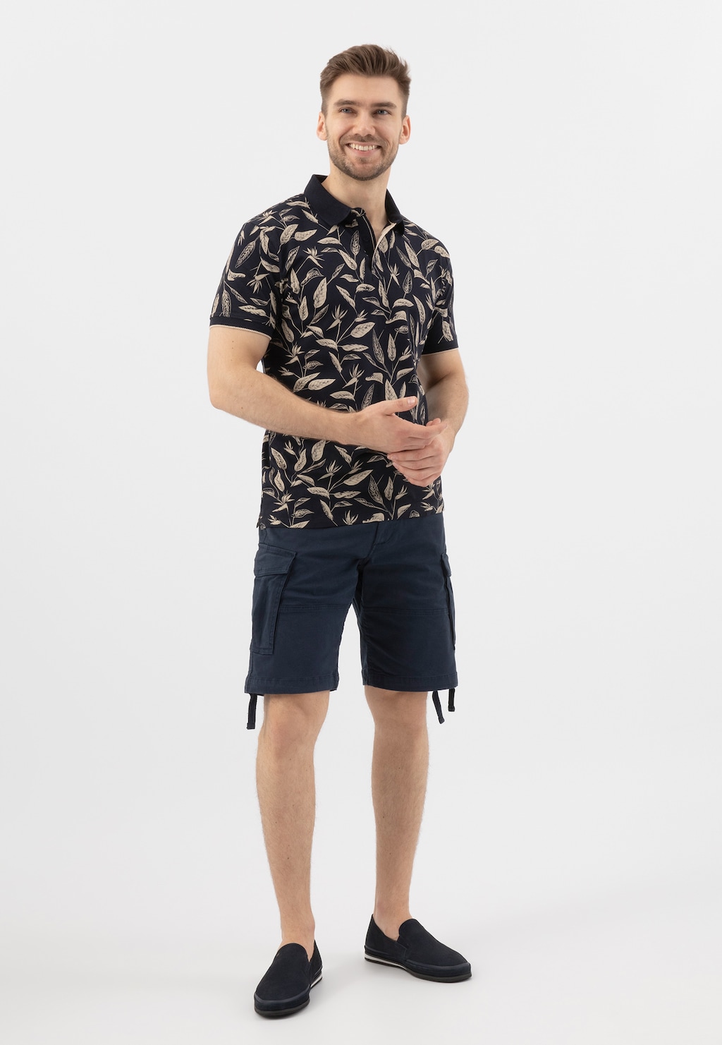 Trendy jarní černé botasky pánské ze štípané kůže 10113-26 Widok 1
