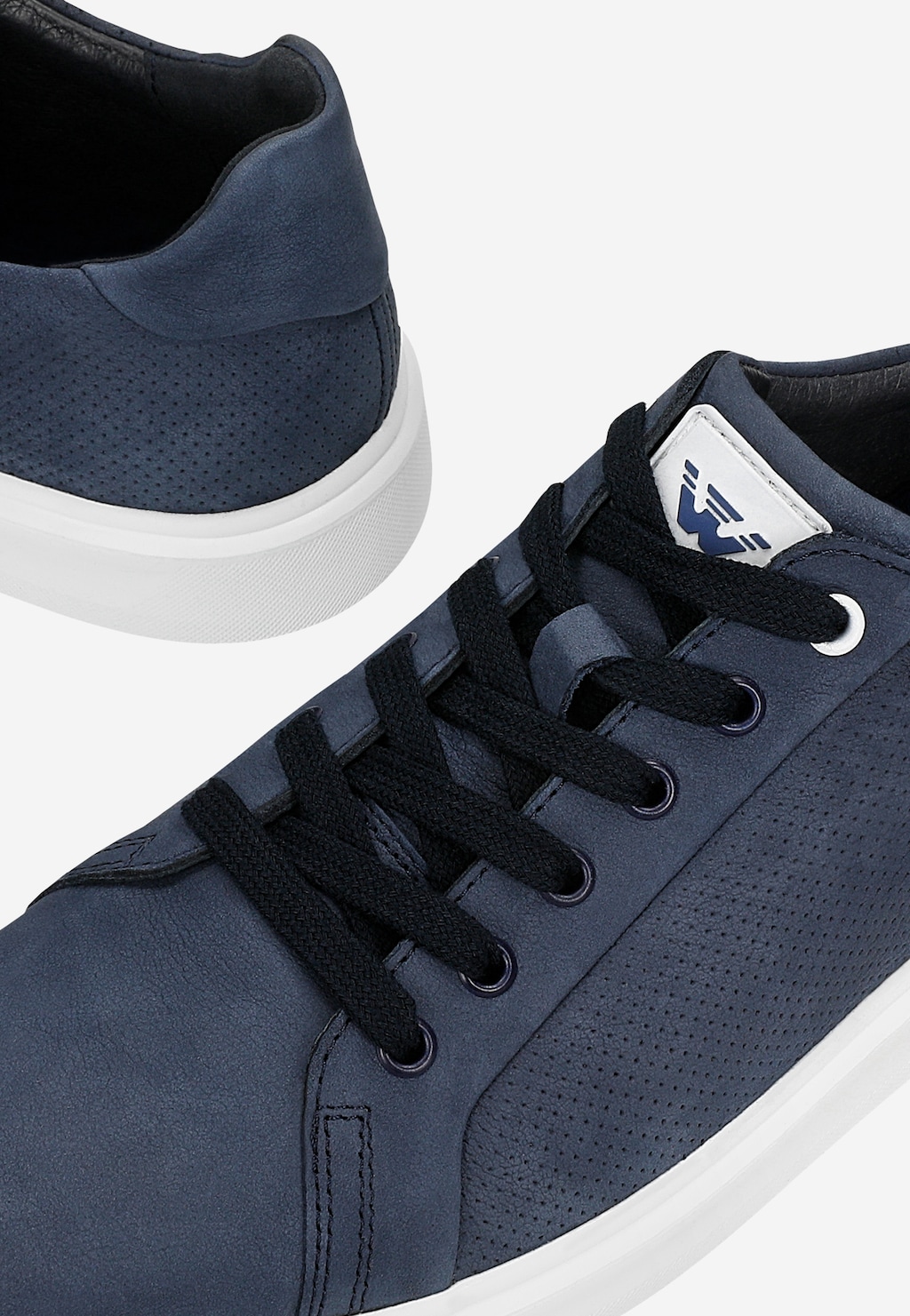 Tmavomodré pánske tenisky na bielej podrážke 10229-26 Widok 6