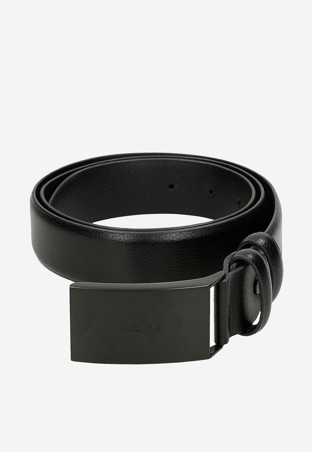 Čierny kožený pánsky opasok s čiernou prackou 93064-51 Widok 6