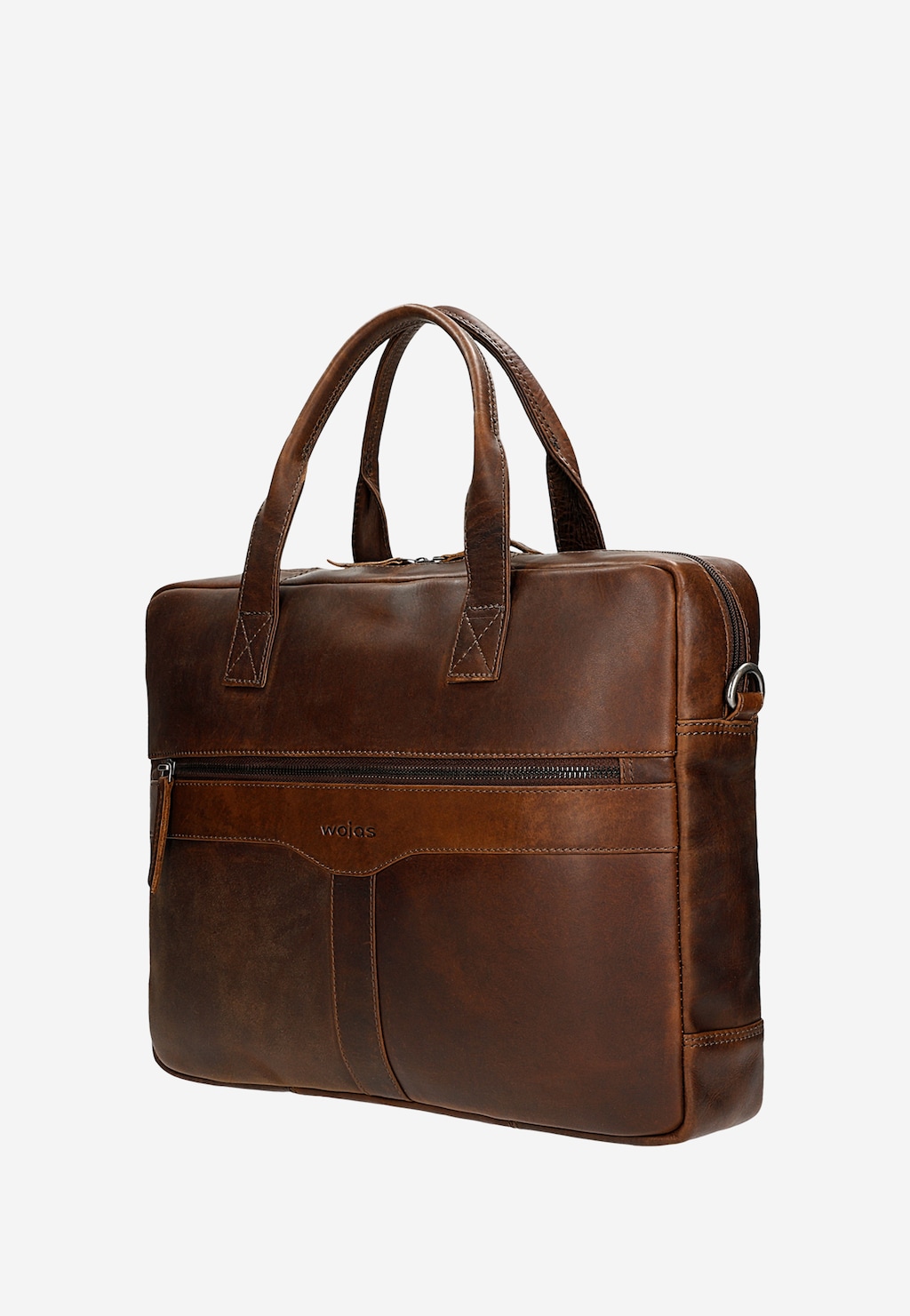 Veľká hnedá pánska taška z olejovanej kože pull up 90019-42 Widok 3