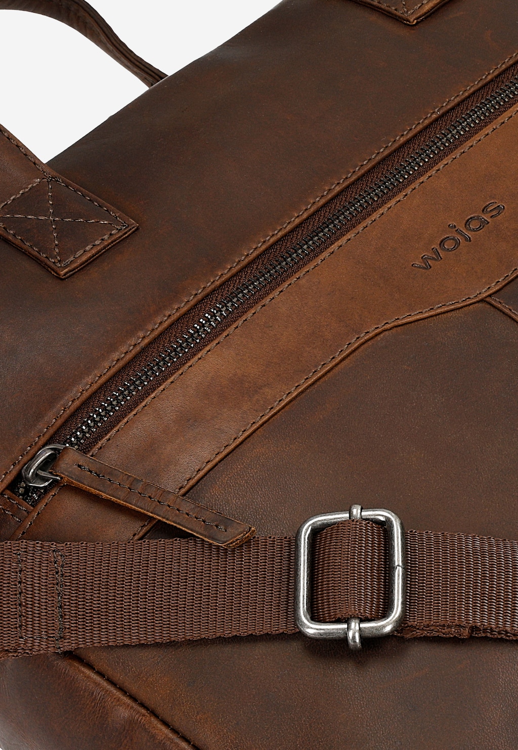 Veľká hnedá pánska taška z olejovanej kože pull up 90019-42 Widok 8