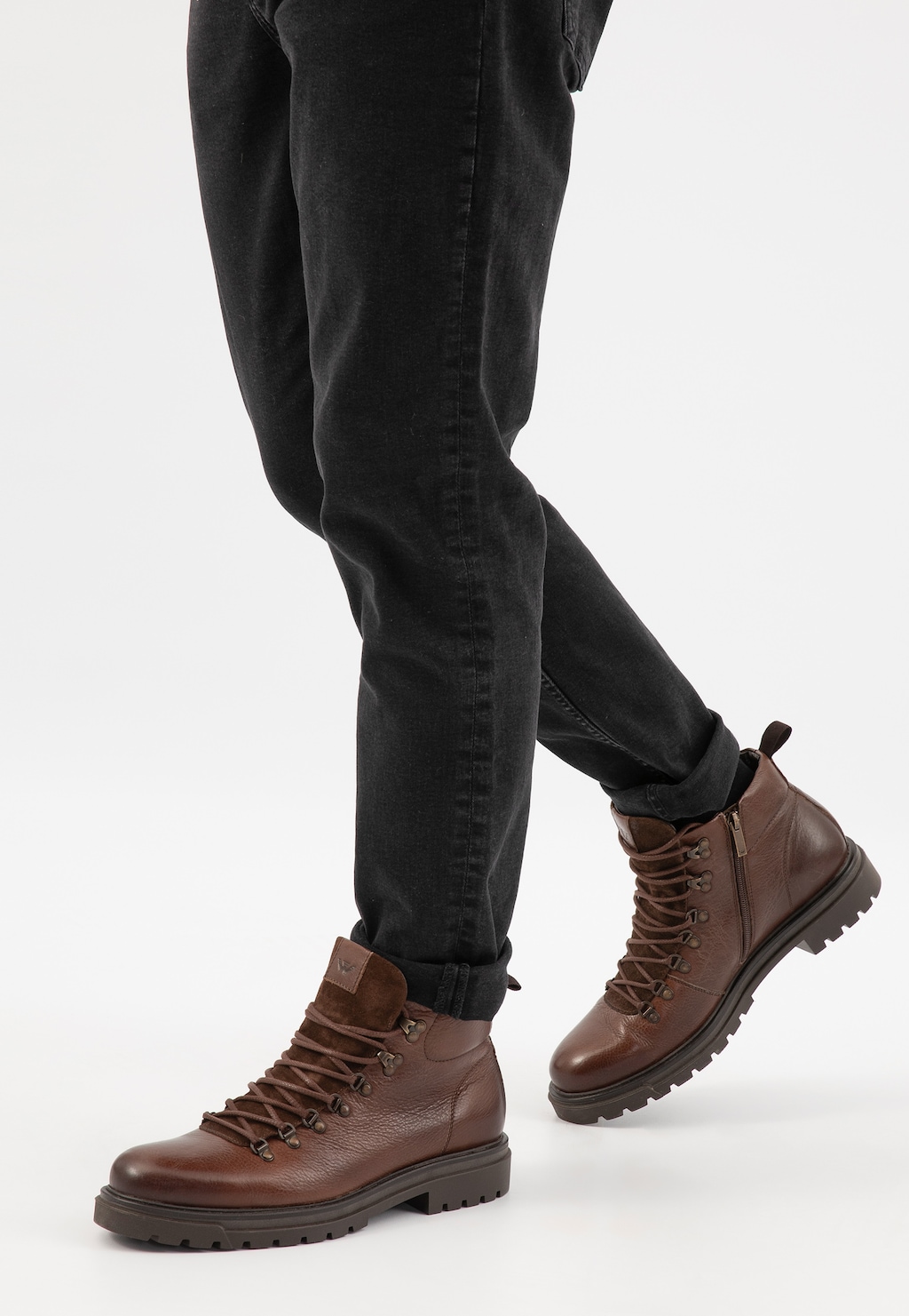 Hnedé pánske kožené workery 24108-72 Widok 7