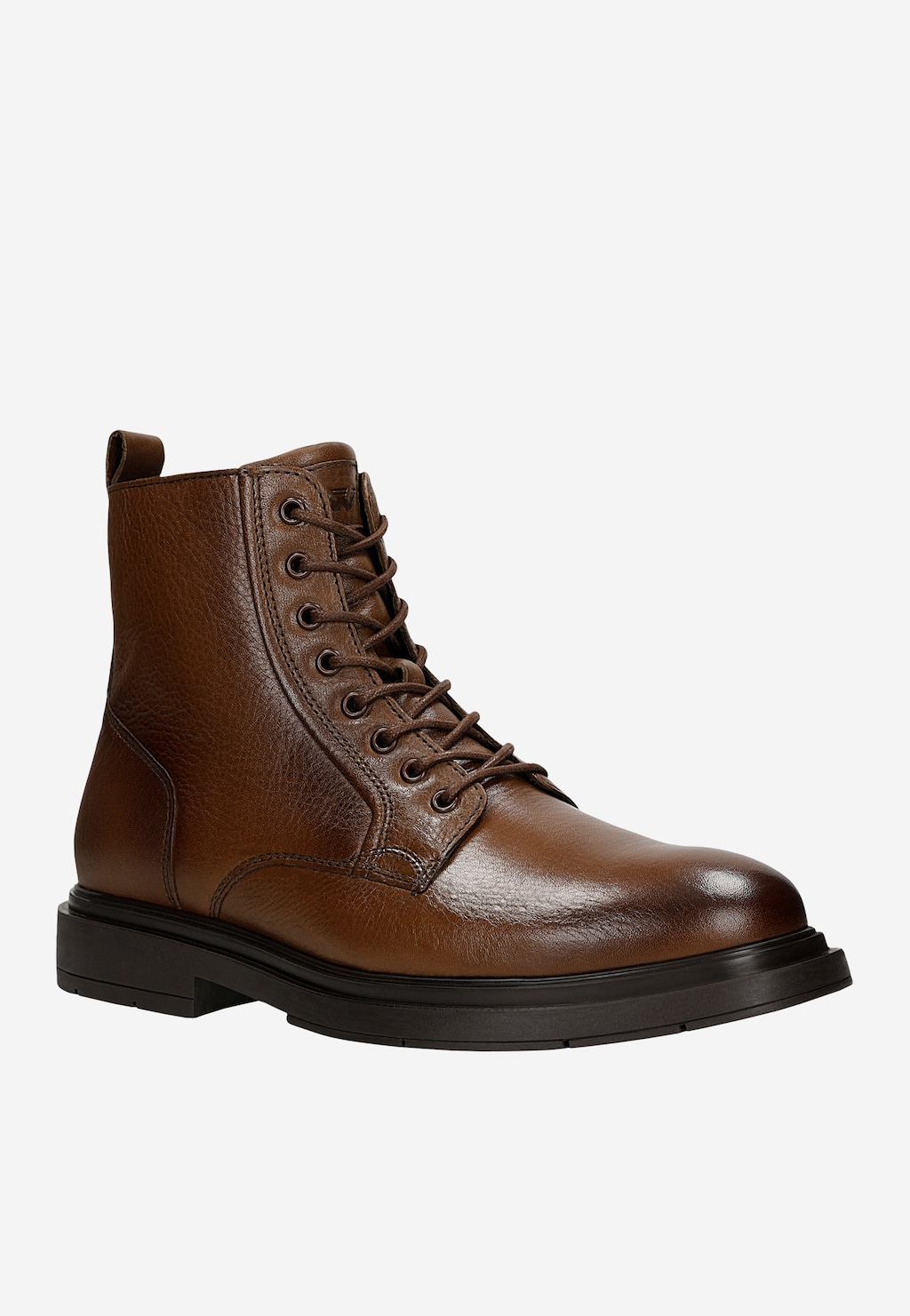 Hnědé pánské zateplené kožené boty 24106-52 Widok 3