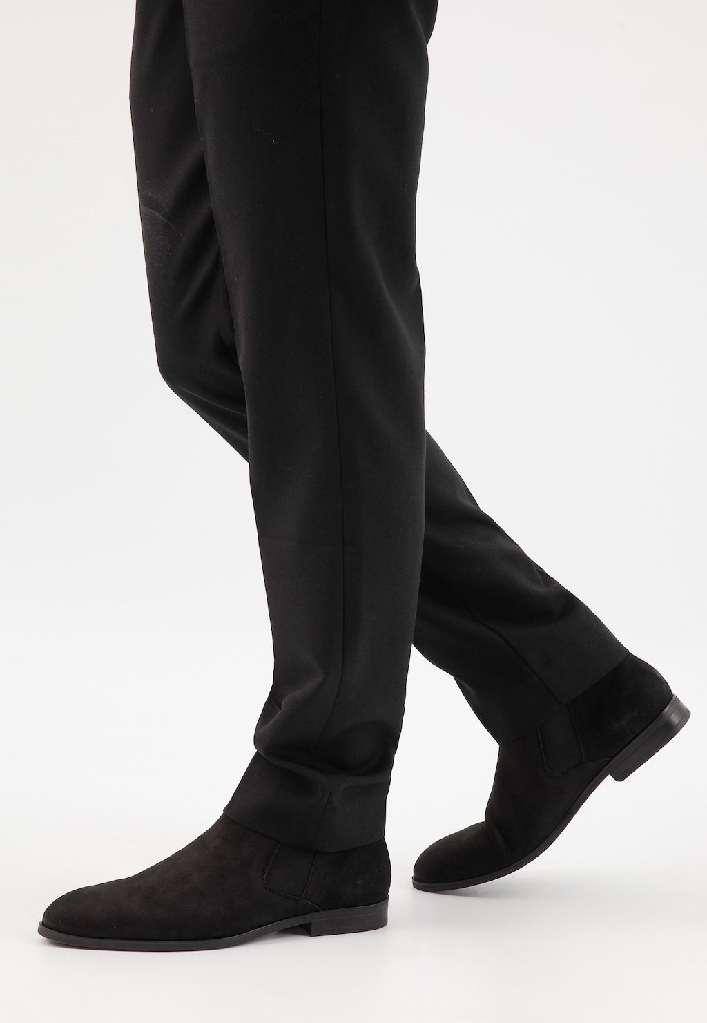 Čierne nubukové pánske chelsea čižmy 20041-21 Widok 7