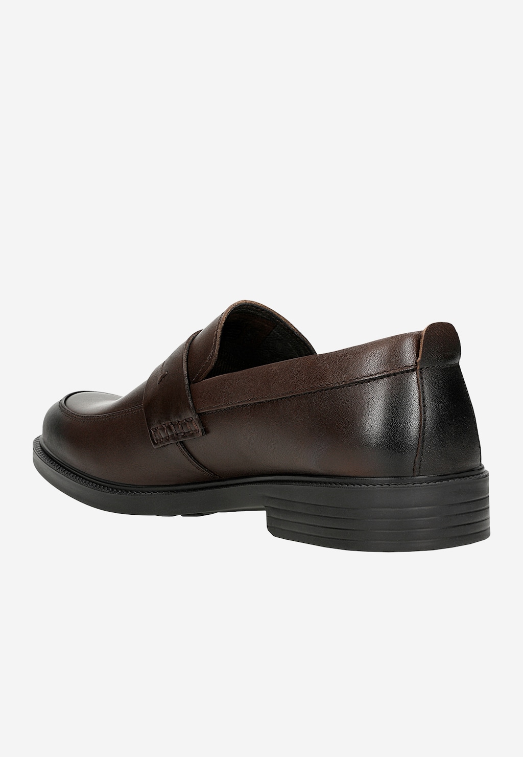 Hnedé pánske kožené mokasíny 10231-52 Widok 4