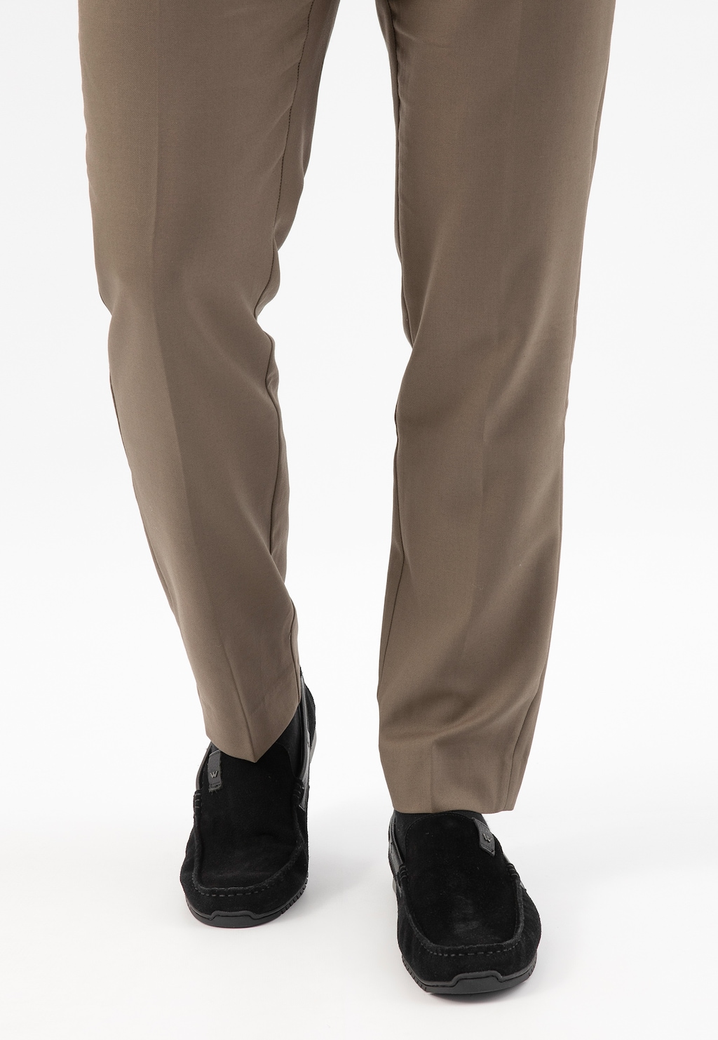 Černé pánské mokasíny s šedou vložkou na podrážce 10190-71 Widok 7