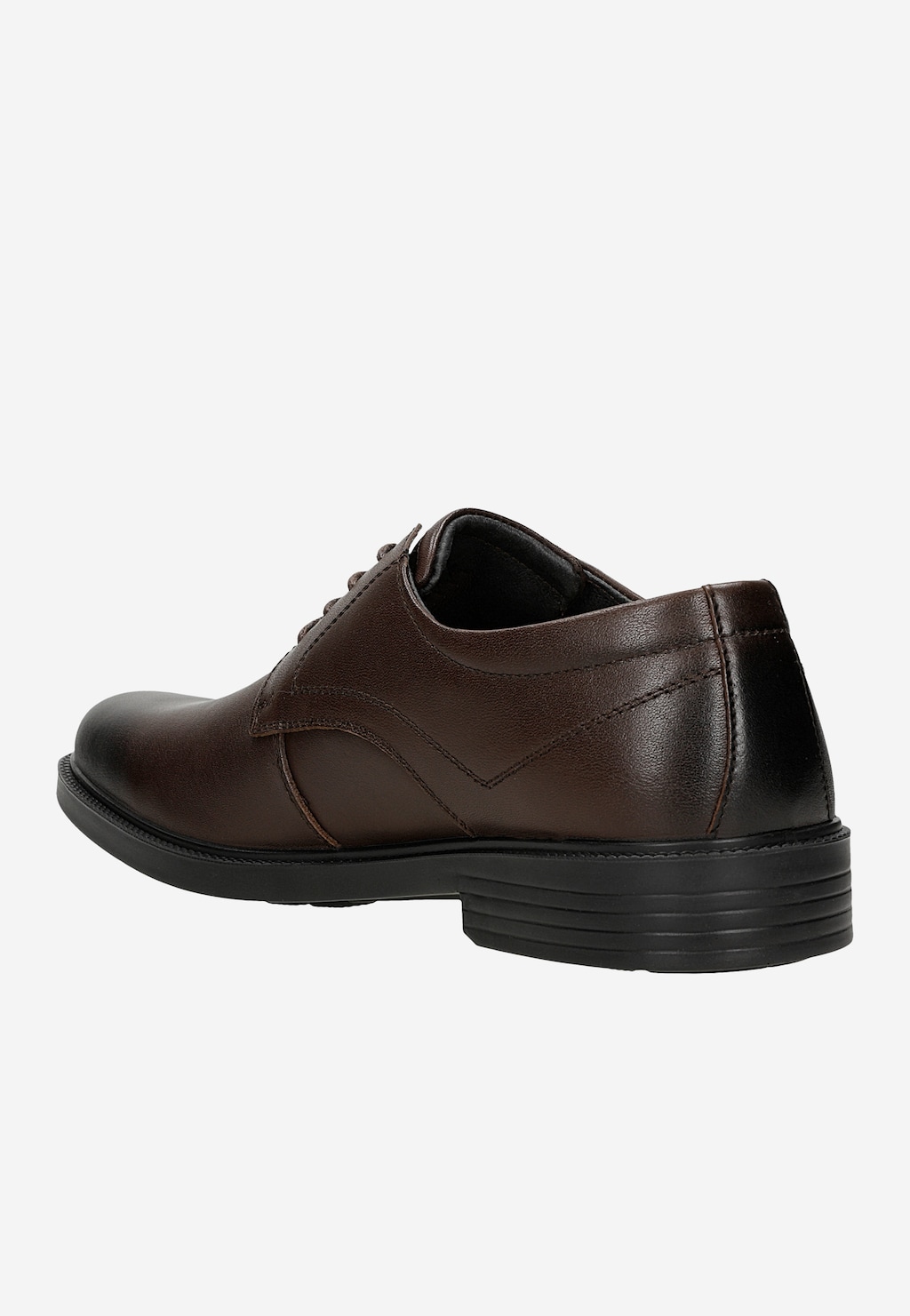 Hnědé pánské společenské polobotky z hladké kůže 10175-52 Widok 4