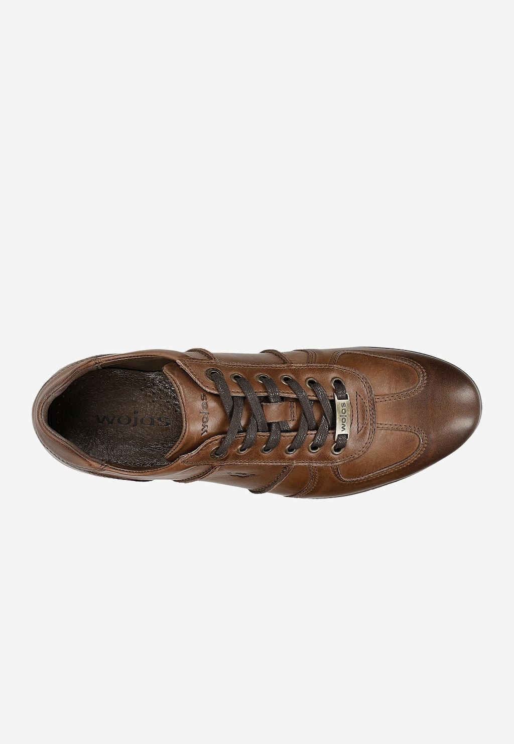 Štýlové hnedé pánske poltopánky z hladkej lícovej kože 8087-52 Widok 5