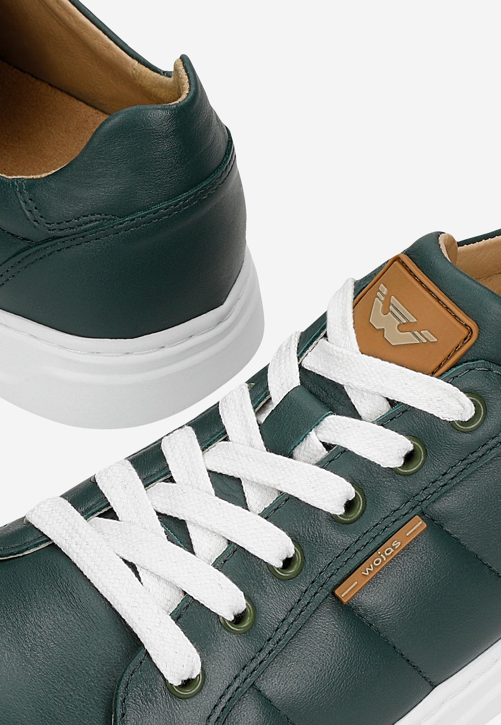 Zelené pánské tenisky na bílé podrážce 10247-57 Widok 6