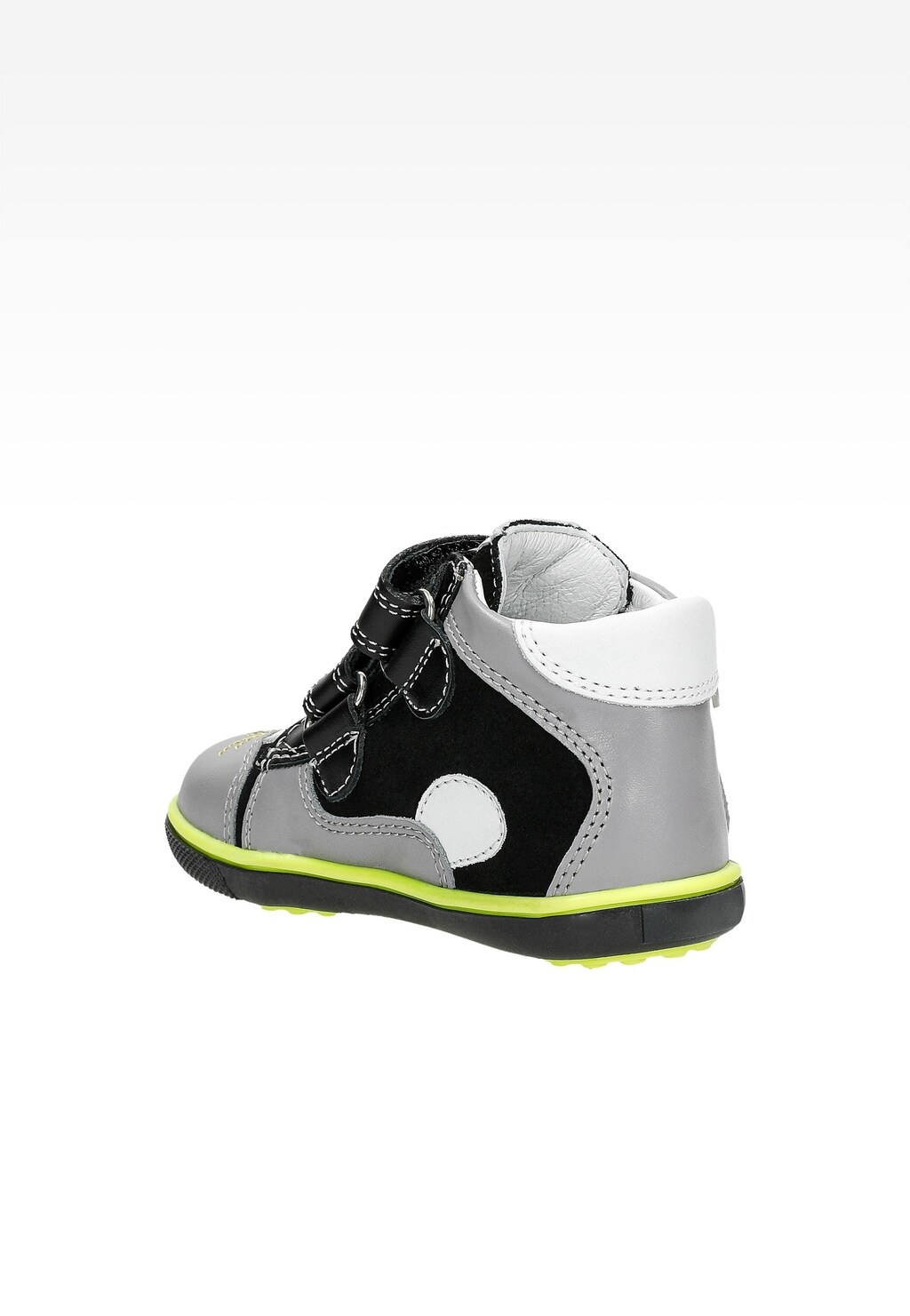 Černo-šedé kotníkové boty pro kluky se zeleným pruhem na podrážce BARTEK Widok 4