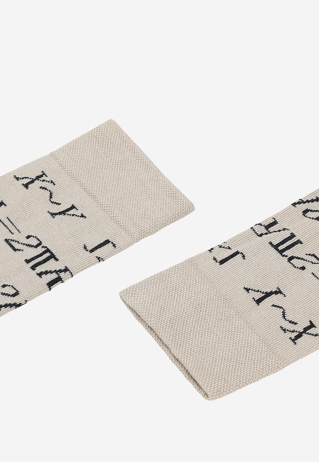 Béžové ponožky s matematickými vzory 97066-84 Widok 2