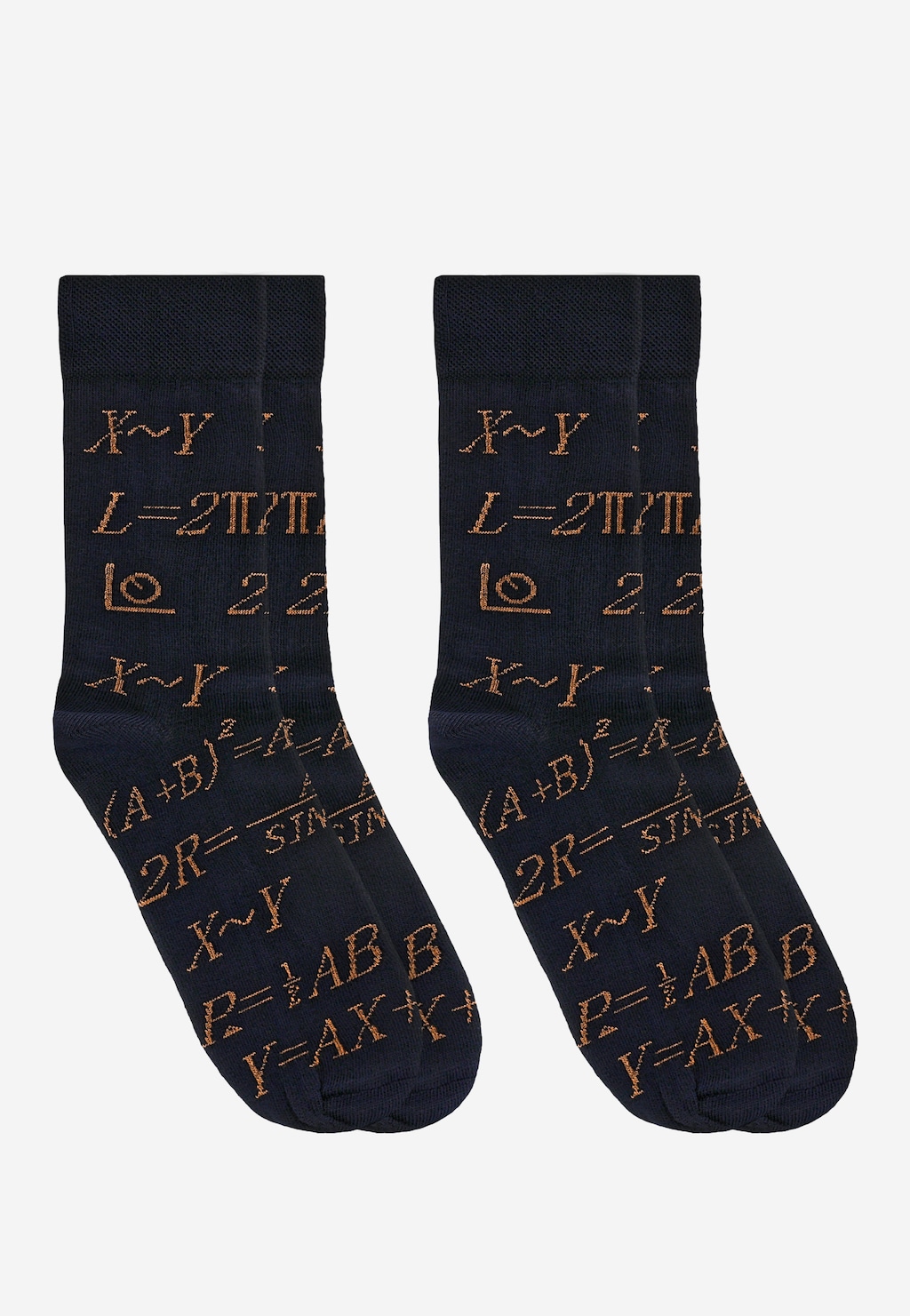 Vysoké tmavě modré matematické ponožky 97066-86 Widok 1