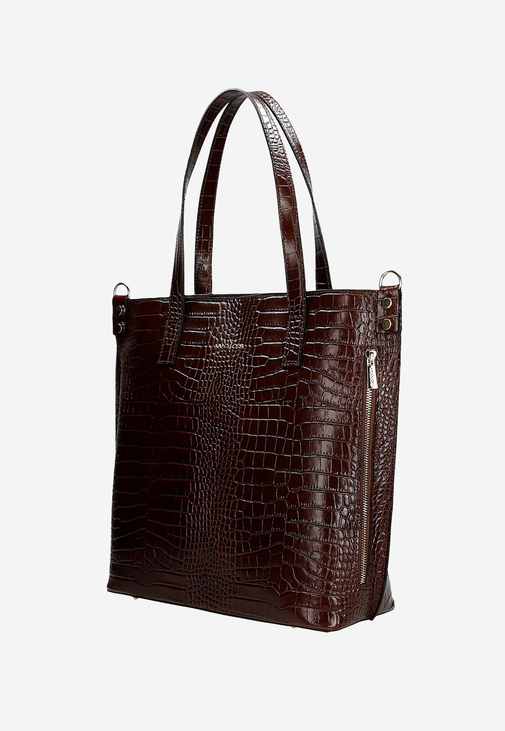 Tmavohnedá kožená dámska kabelka 80372-52 Widok 3