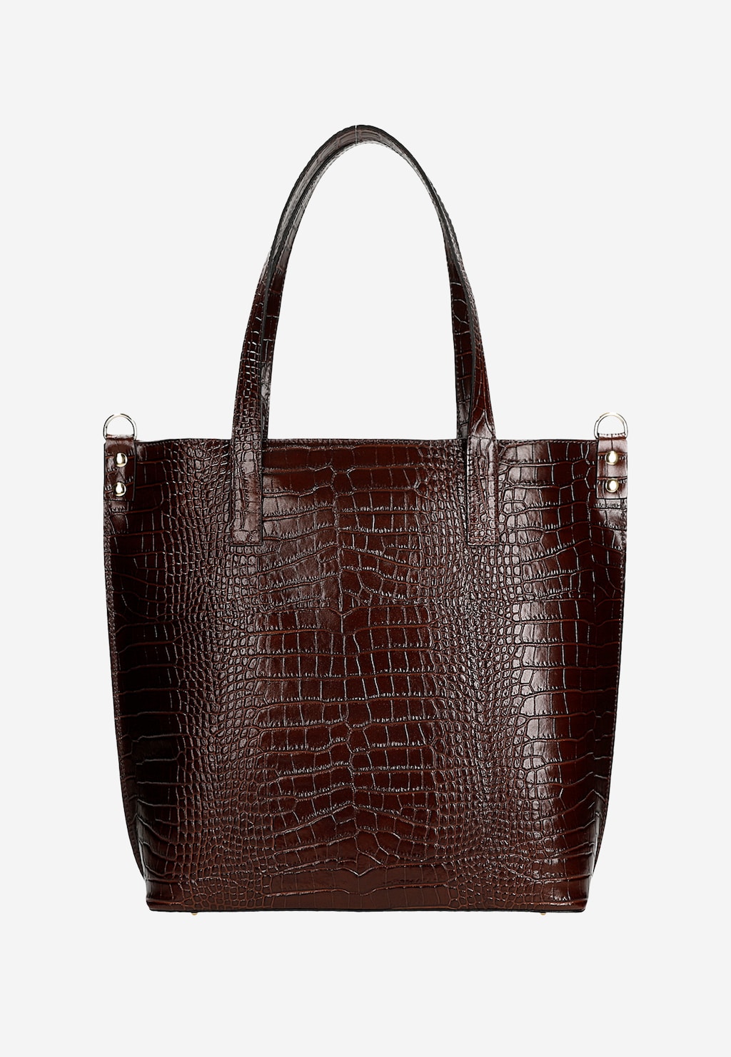 Tmavohnedá kožená dámska kabelka 80372-52 Widok 4