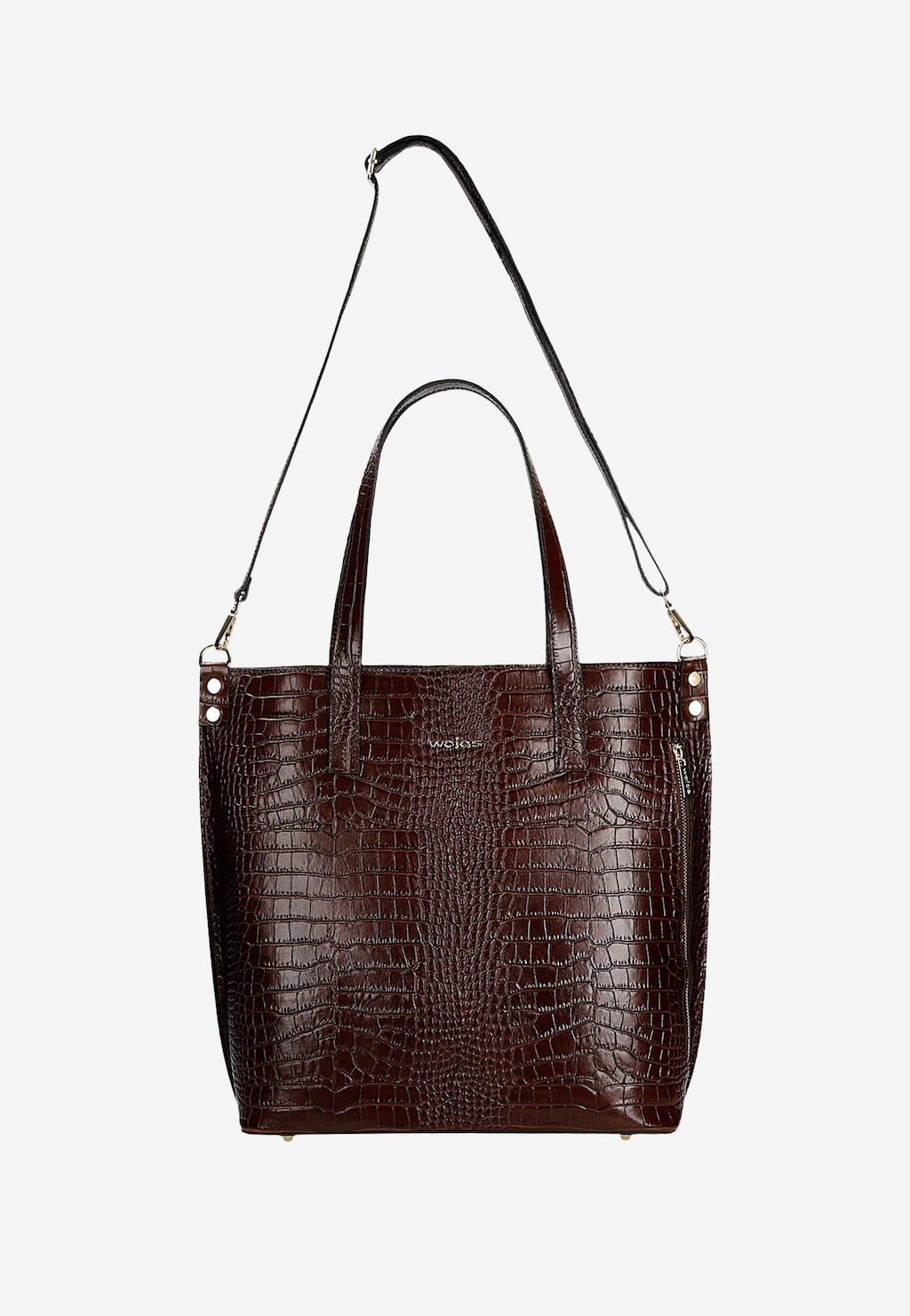 Tmavohnedá kožená dámska kabelka 80372-52 Widok 5