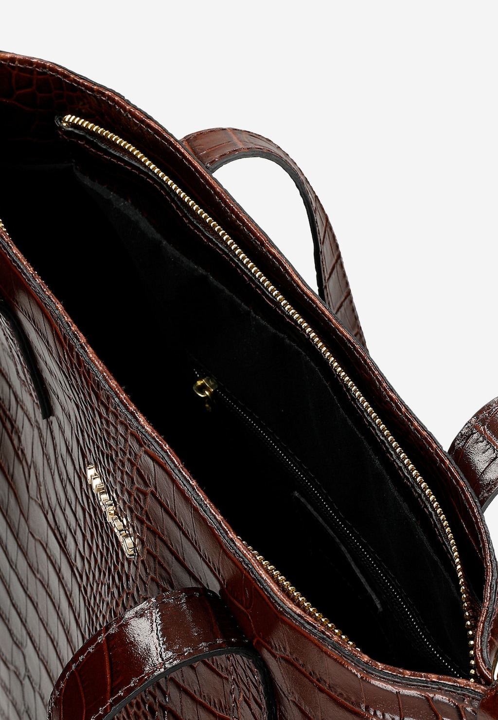 Tmavohnedá kožená dámska kabelka 80372-52 Widok 6