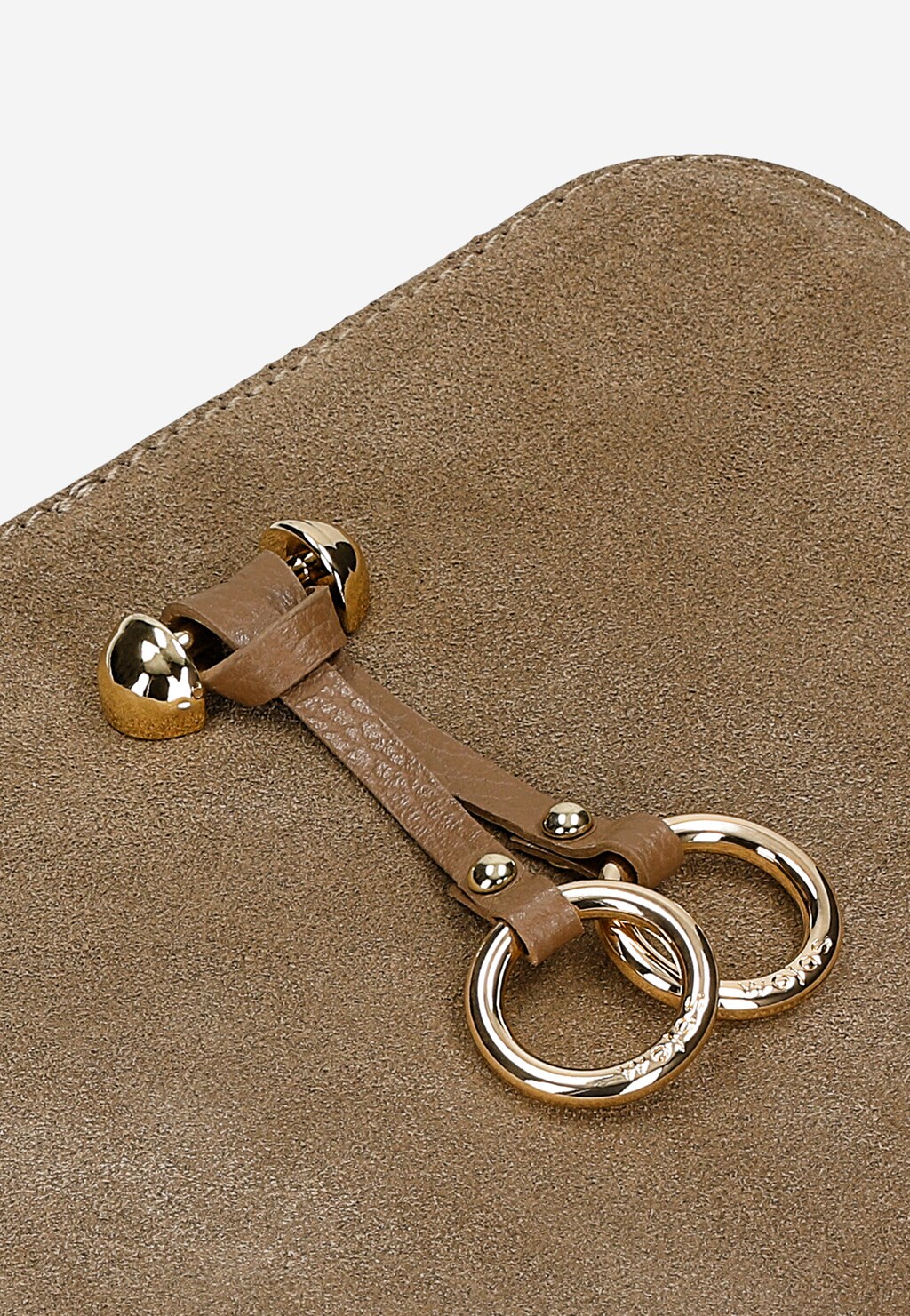 Ciemnobeżowa torebka damska ze złotą ozdobą 80310-74 Widok 8