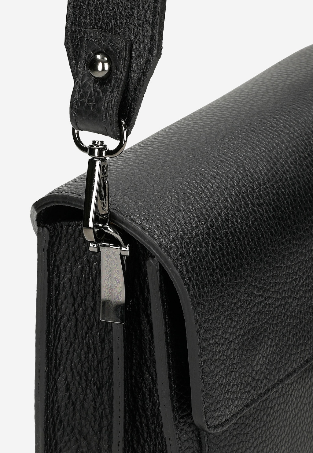 Malá čierna kožená dámska kabelka 80240-51 Widok 7