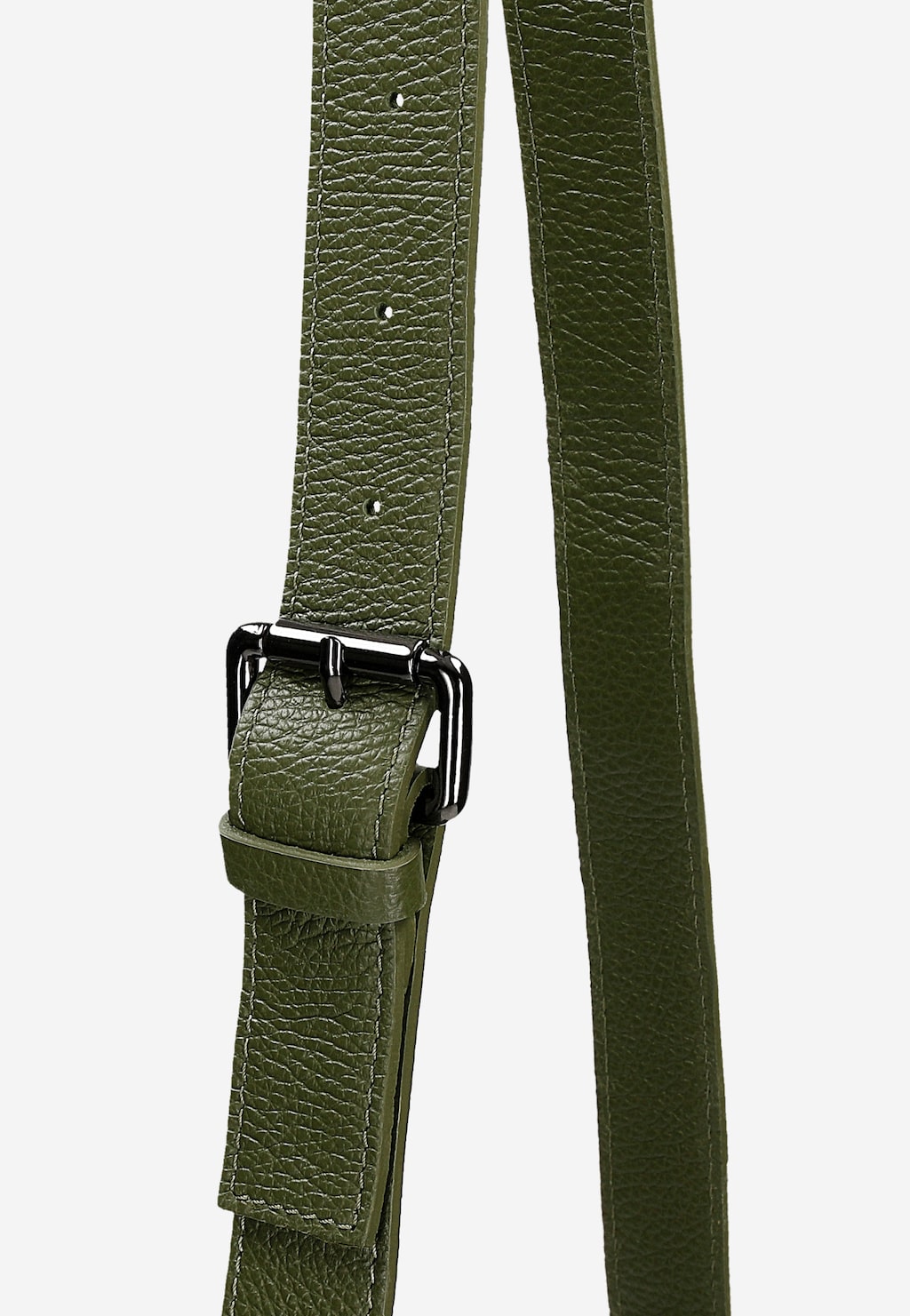 Zelená dámska kožená ľadvinka so strapcami  80089-77 Widok 7