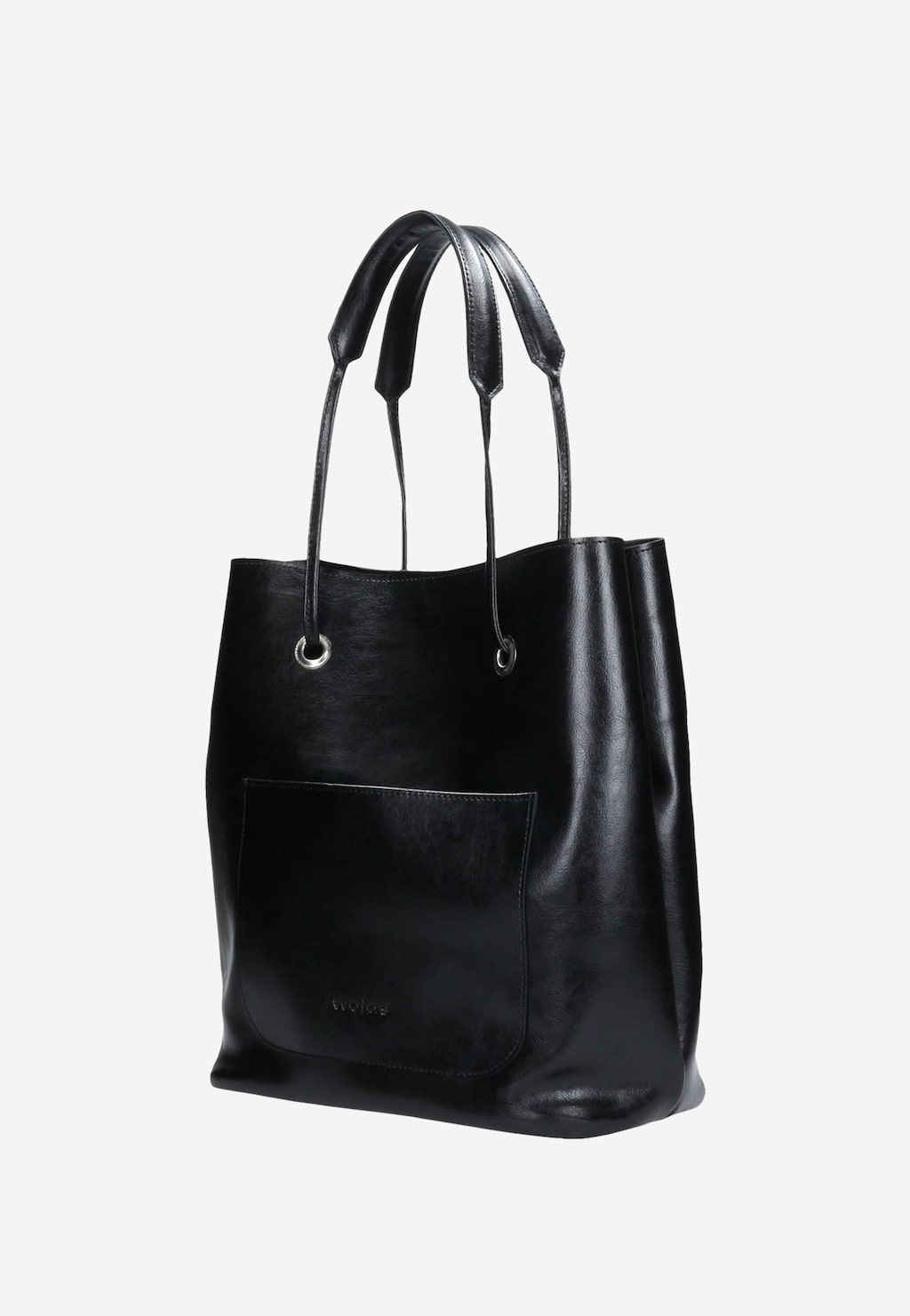 Kožená dámska kabelka čierna praktická na každý deň  80019-51 Widok 3