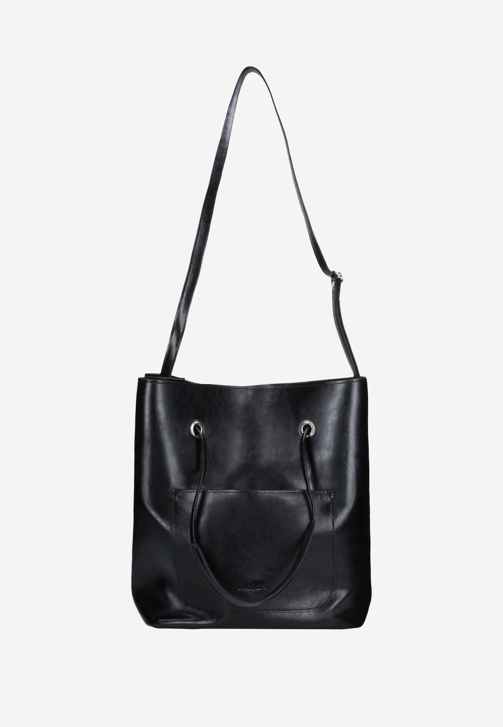 Kožená dámska kabelka čierna praktická na každý deň  80019-51 Widok 5