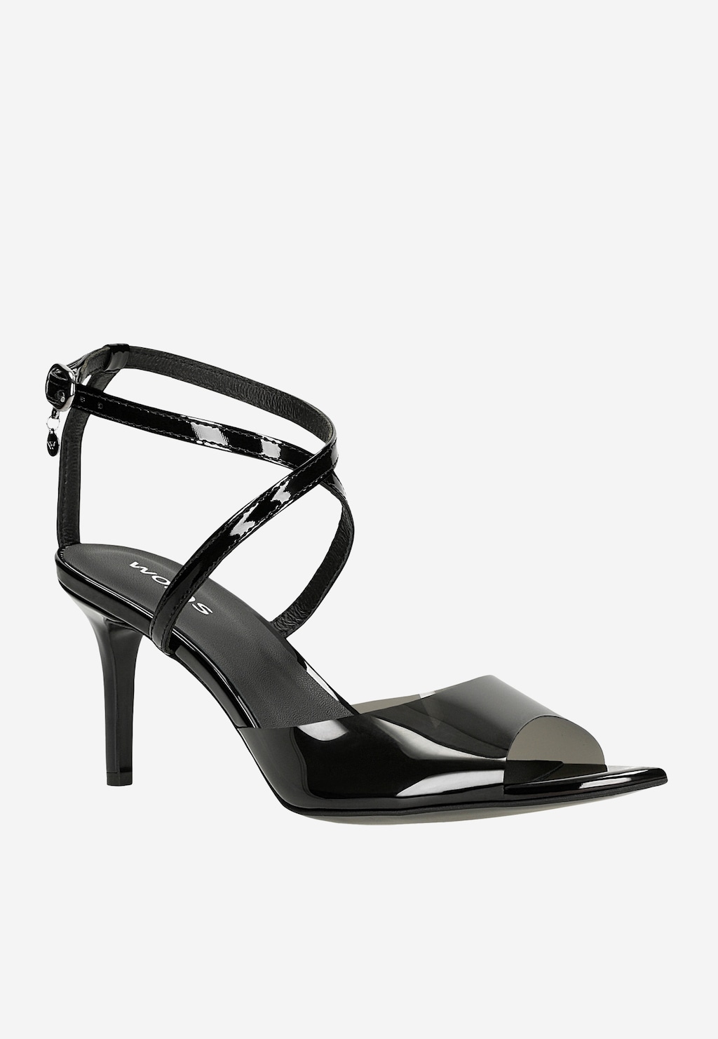 Lakované večerní sandály na jehlovém podpatku 76194-81 Widok 3