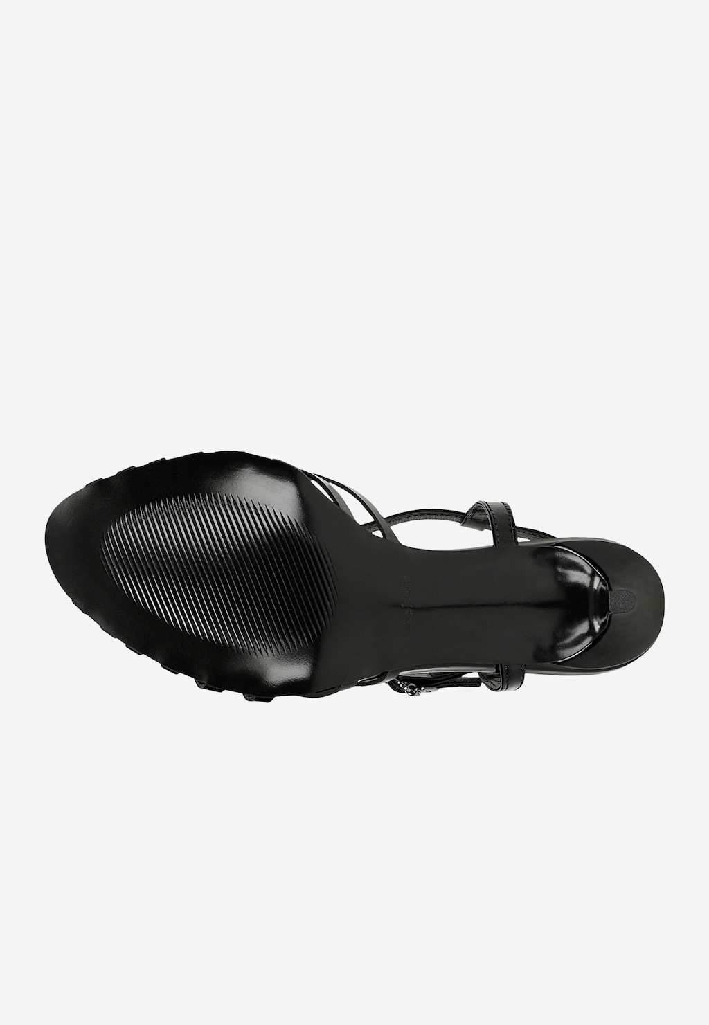 Čierne lakované dámske sandále s uzatvorenou špičkou 76192-31 Widok 6