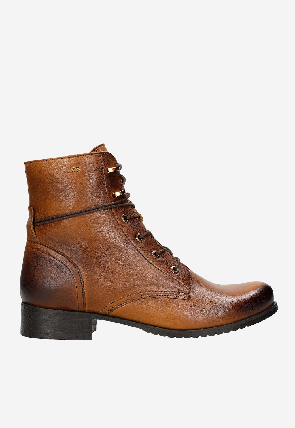 Svetlohnedé dámske šnurovacie čižmy 64078-53 Widok 2