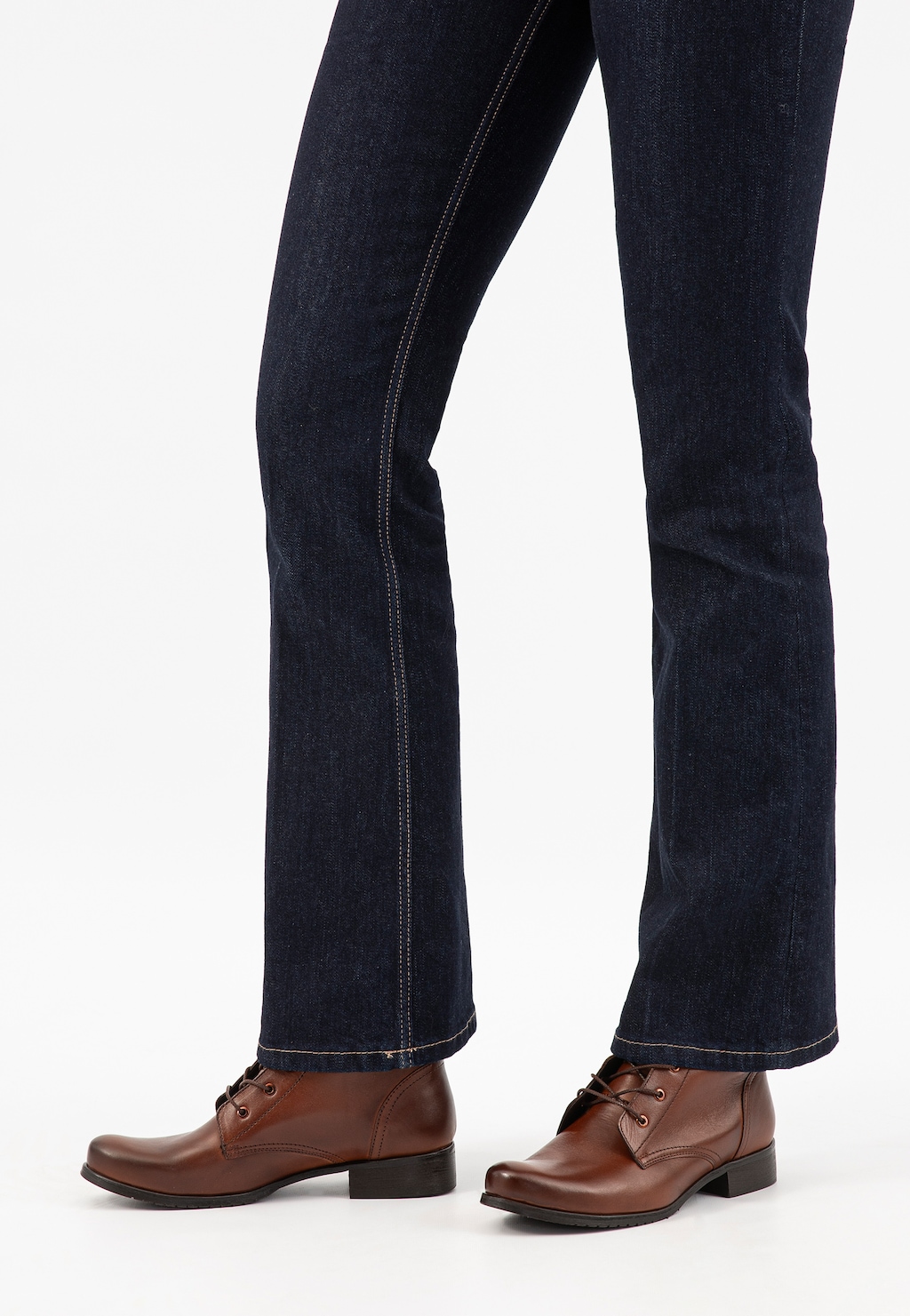 Svetlohnedé dámske šnurovacie čižmy 64078-53 Widok 7