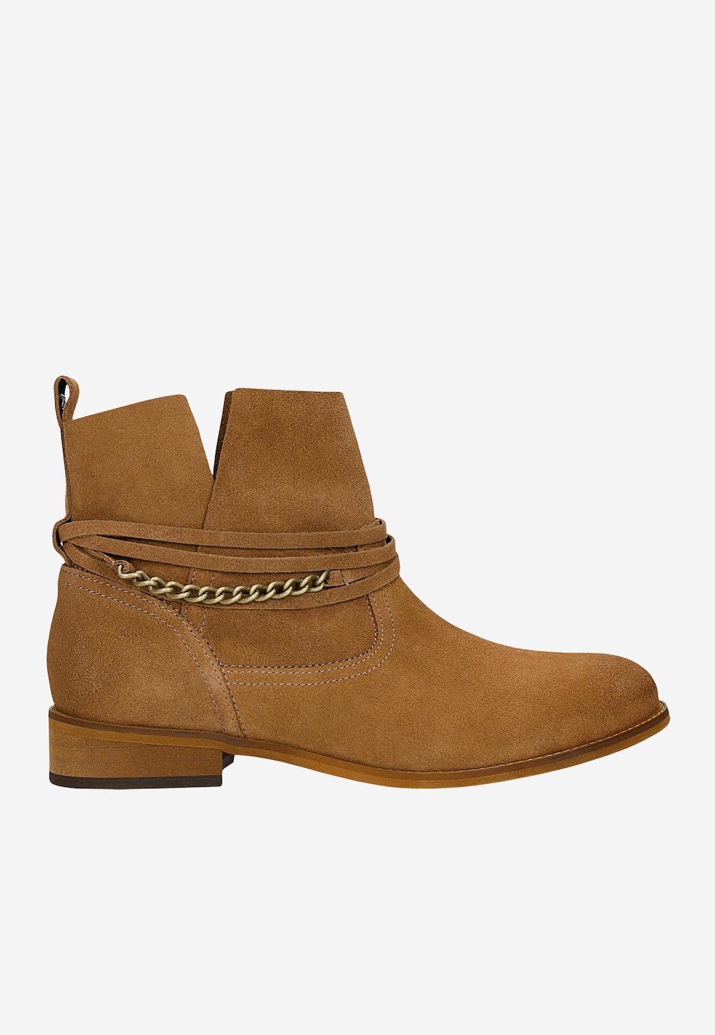Hnědé dámské kotníčkové boty s odnímatelnou ozdobou 55283-63 Widok 2