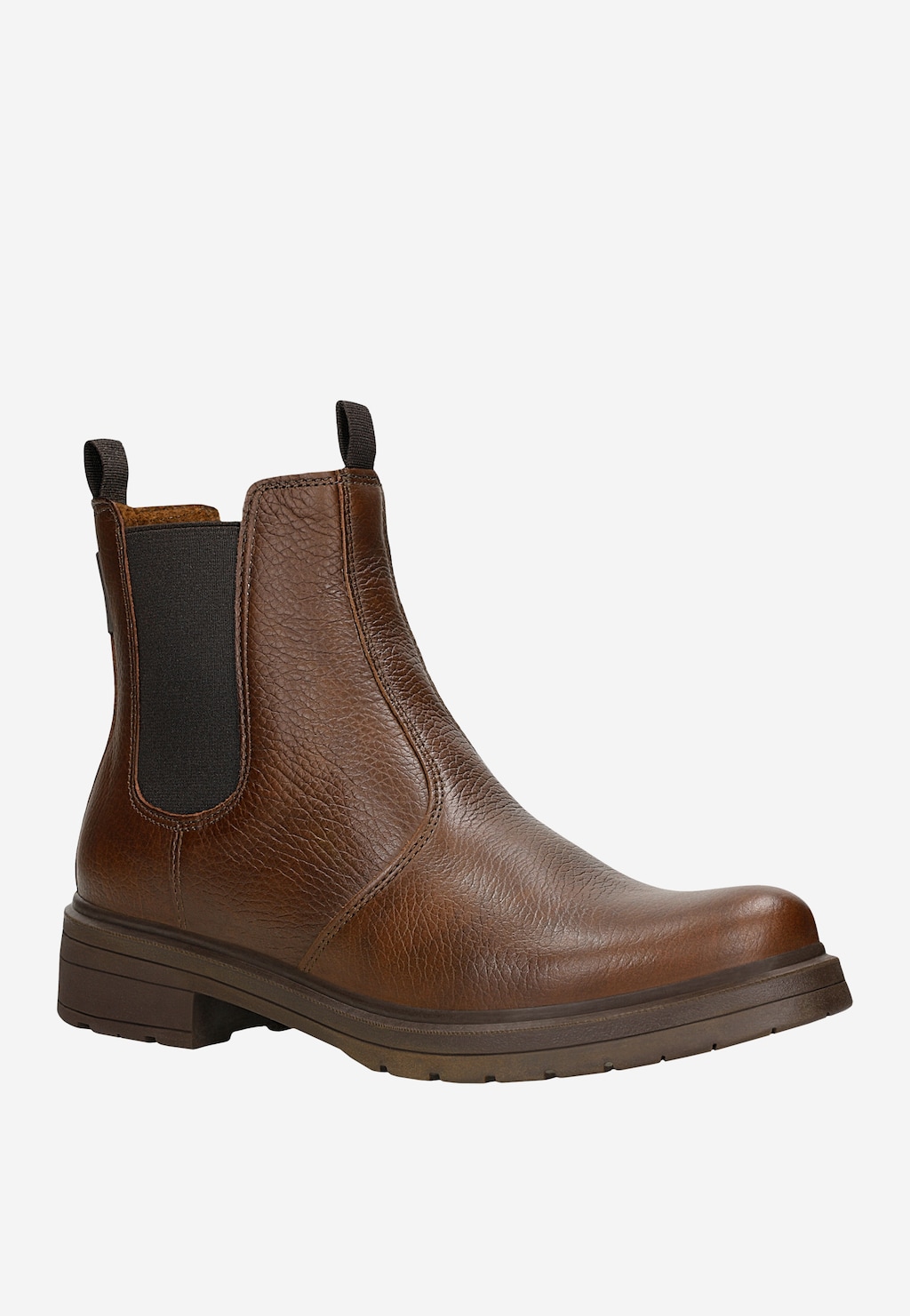 Hnědé zateplené dámské chelsea boty z hladké kůže 55089-52 Widok 3